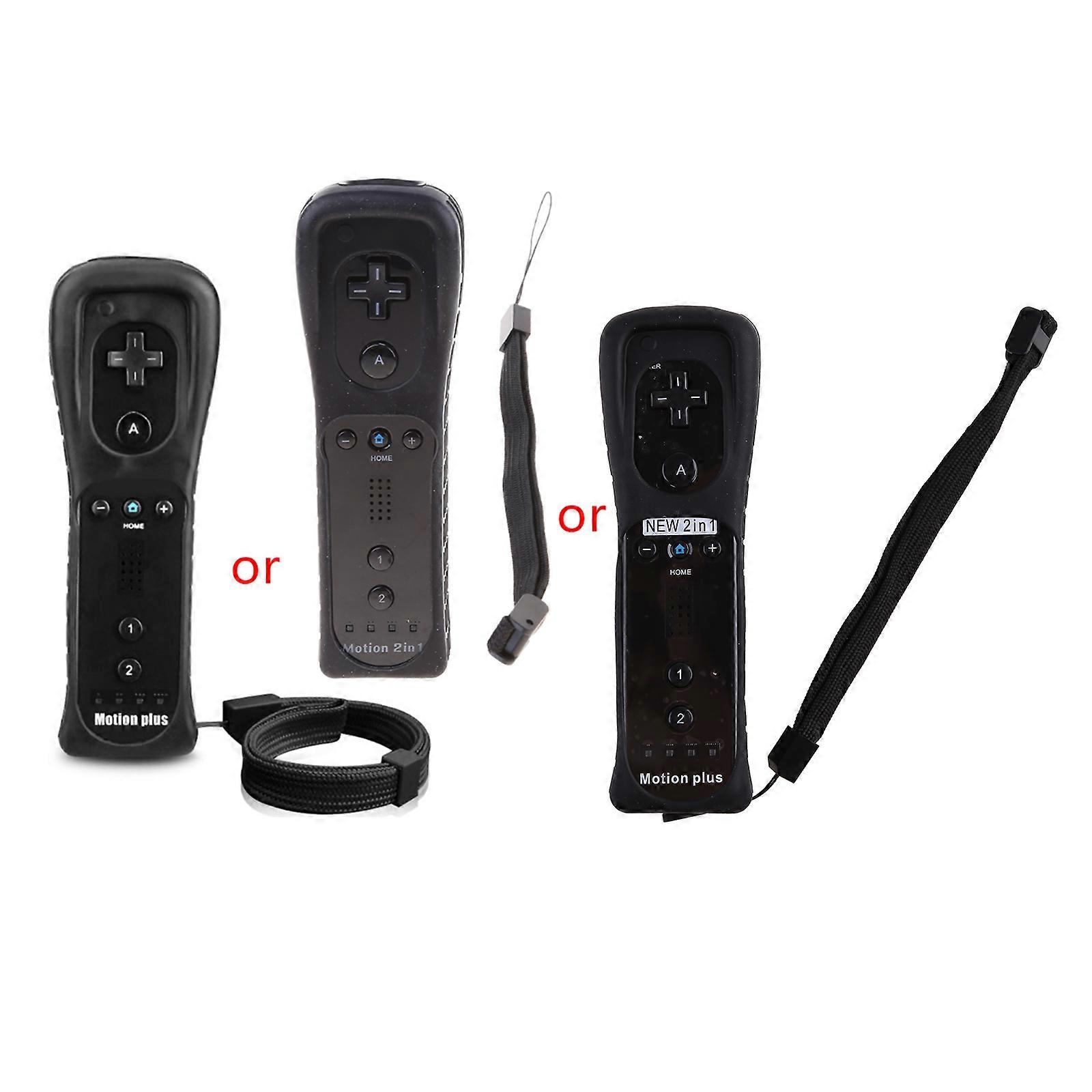 Wireless Remote Gamepad Controller For  Nunchuck for  Remote Controle Joystick Joypad with Optional Motion Plus  Black