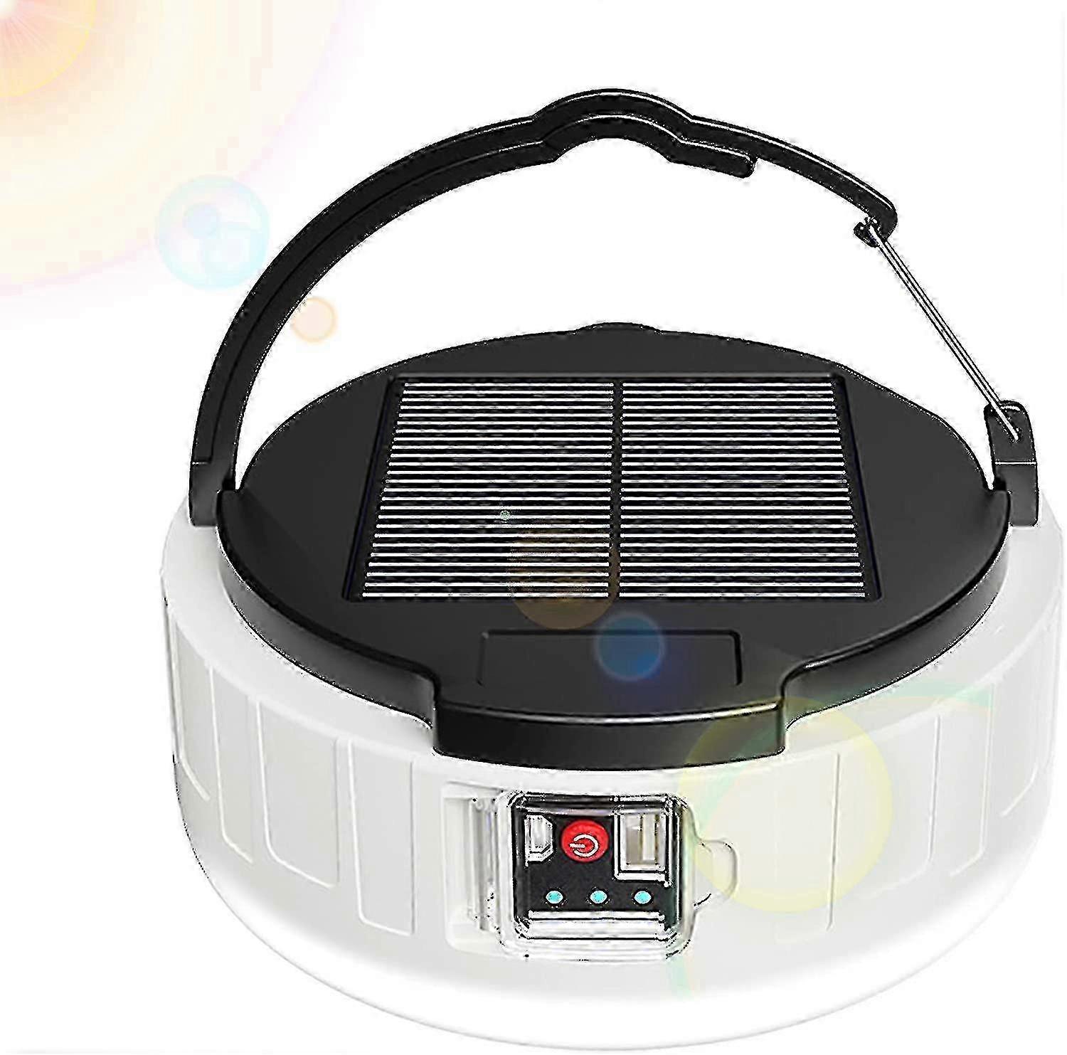Solar Camping Torch 360 Rechargeable Portable Led Lantern Tent Light 2 Charging Modes 4 Lighting Modes Suitable For Camping Fishing Emergenc