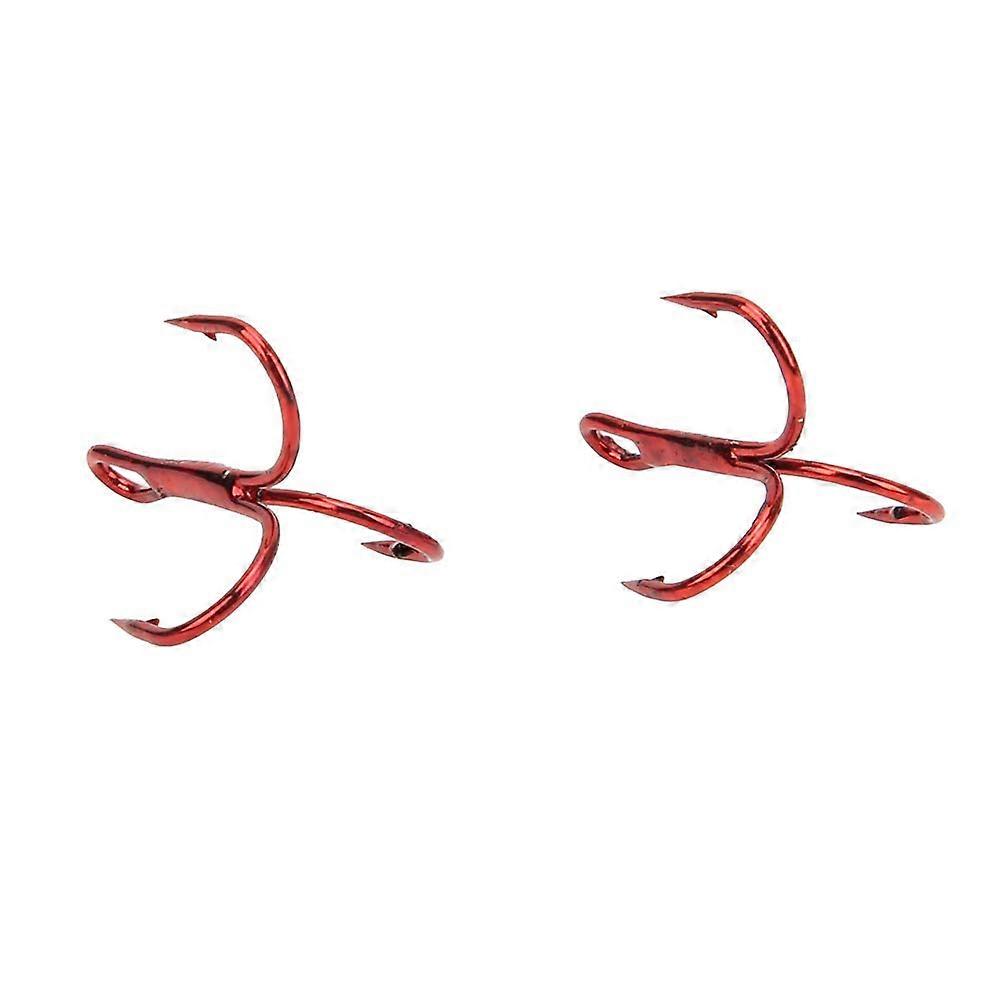 Fishing Hooks Treble Carbon Steel Super Sharp Solid Triple Barbed Fishing Hooks 8