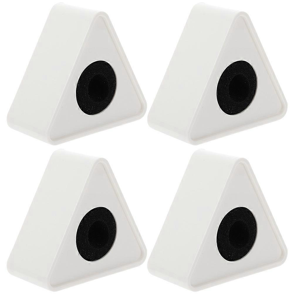 4pcs Triangular Microphone Flags for Interview Mic Stations – Universal Fit for Microphone Isolation and Logo Display in Studio Equipment