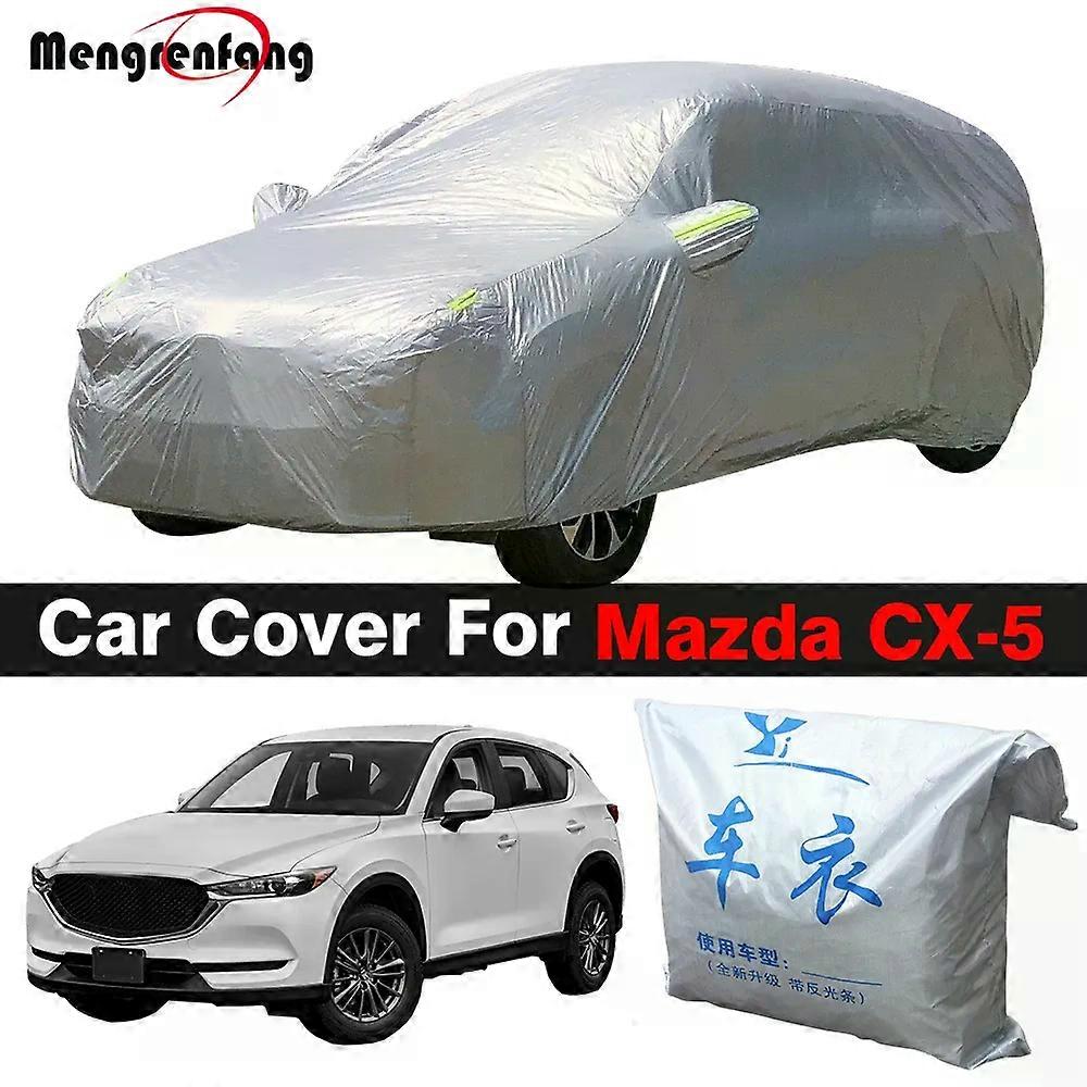 Heltäckande bilskydd utomhus UV-skydd solskydd regn snötåligt SUV-skydd dammtät för Mazda CX-5 CX5