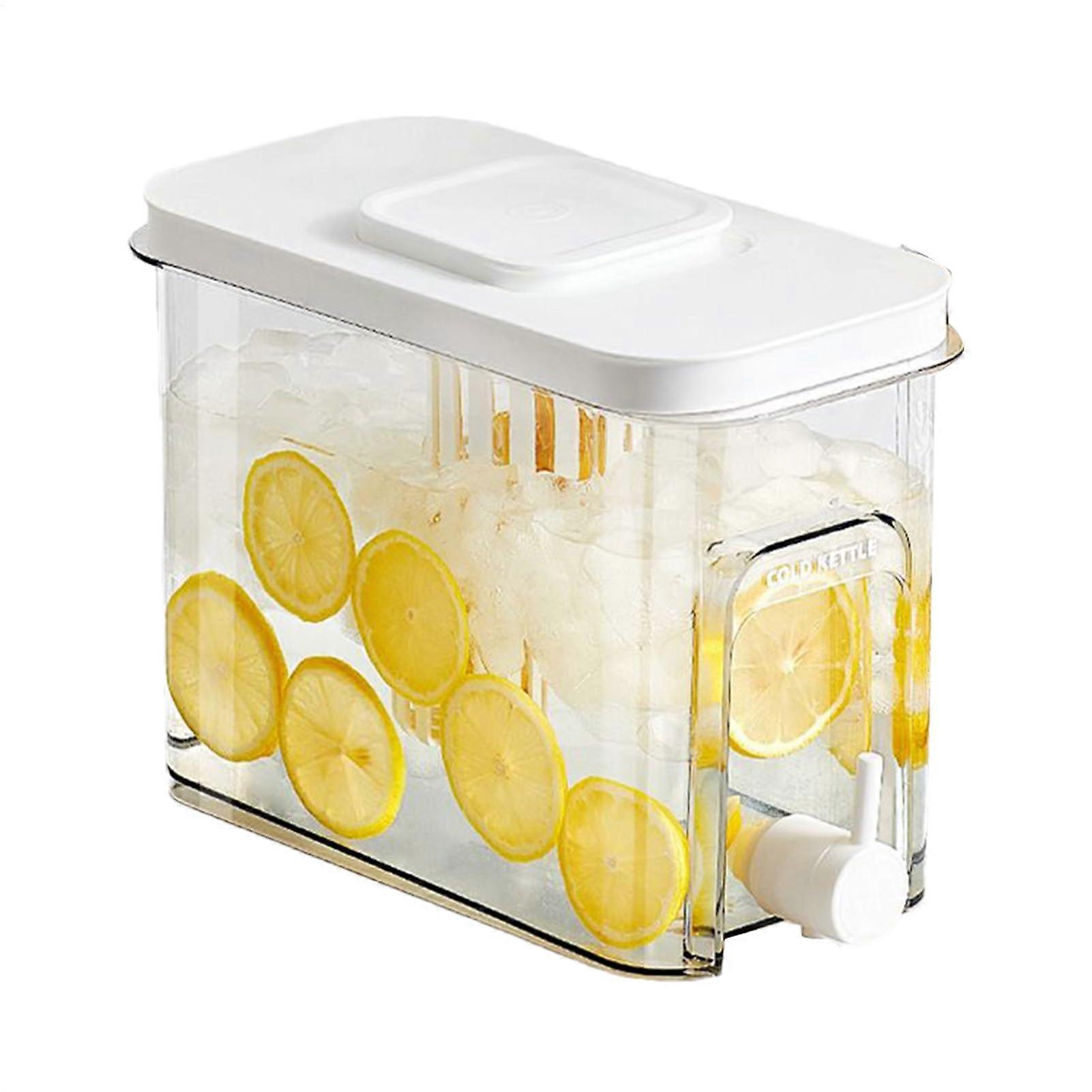 Beverage dispenser for refrigerator, water container with tap kitchen counter refrigerator white