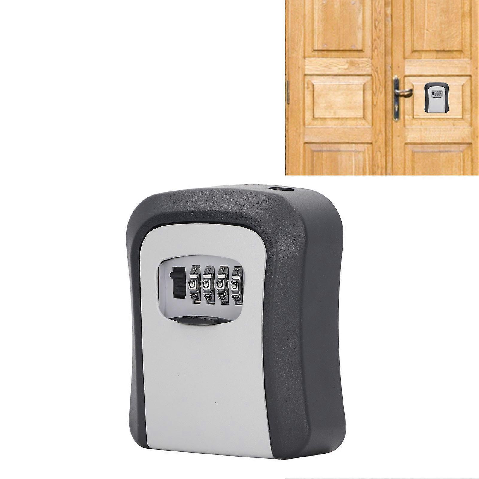 Key Lock Box 5in 4 Digit Combination Lockbox Resettable Code Key Box for Safety Storage 