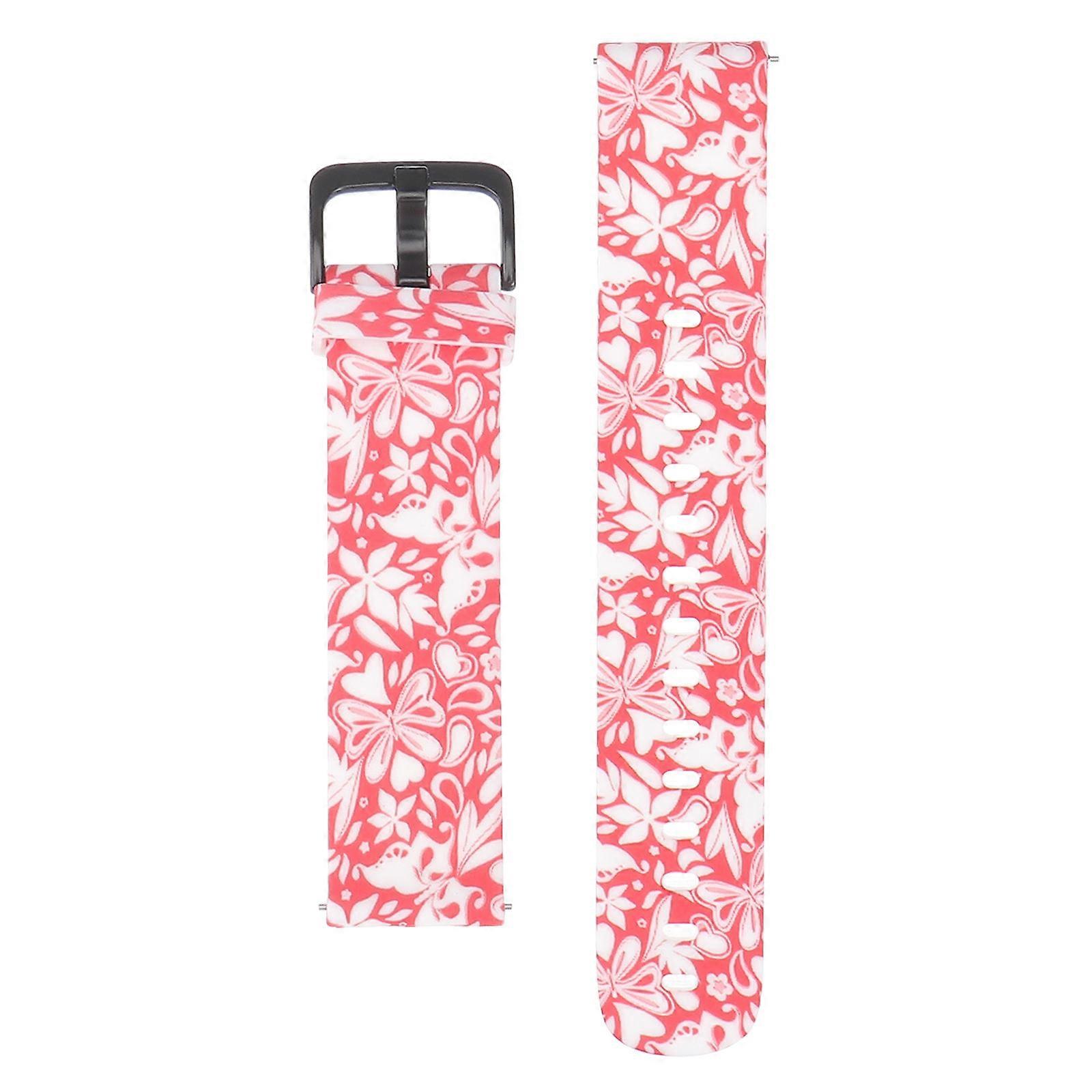 Silicone Watch Bands Youth Version Watchband Comfortable Wear Easy to Install and Remove White Butterfly 21*2 Cm 1Pack