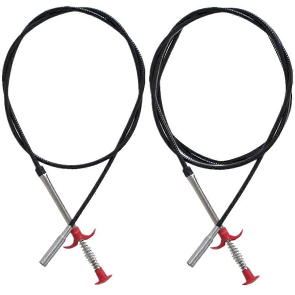 Claw Tool Picker Upper Grabber for Elderly Flexible Spring Shape Drain Cleaning 90X5X0.7CM 2Pcs