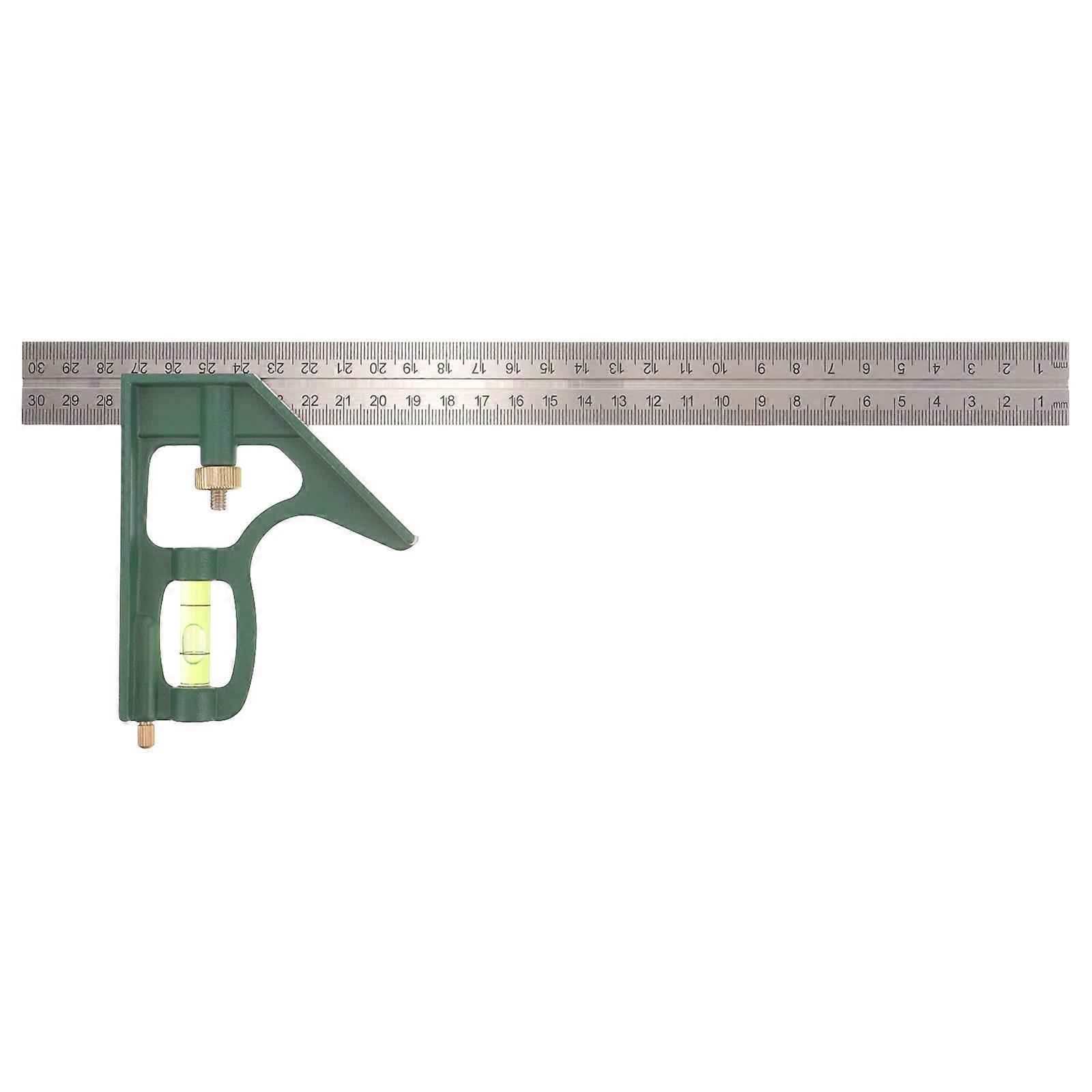 Stainless Steel Combination Square Tool for Woodworking, Measuring Angles, DIY Projects, and Professional Use, Portable Design for Indoor and Outdoor