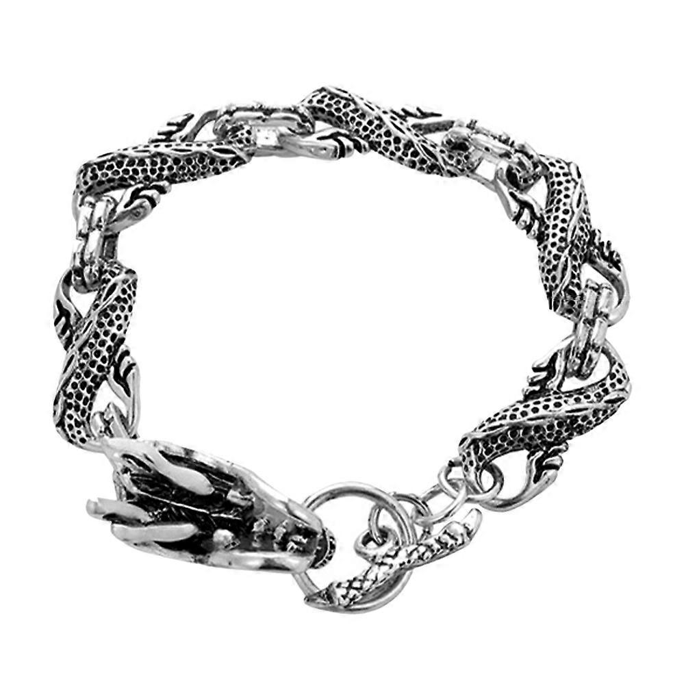 Retro Dragon Bracelet for Men – Stylish Hip Hop Wrist Chain, Unique Fashion Accessory for Daily Wear