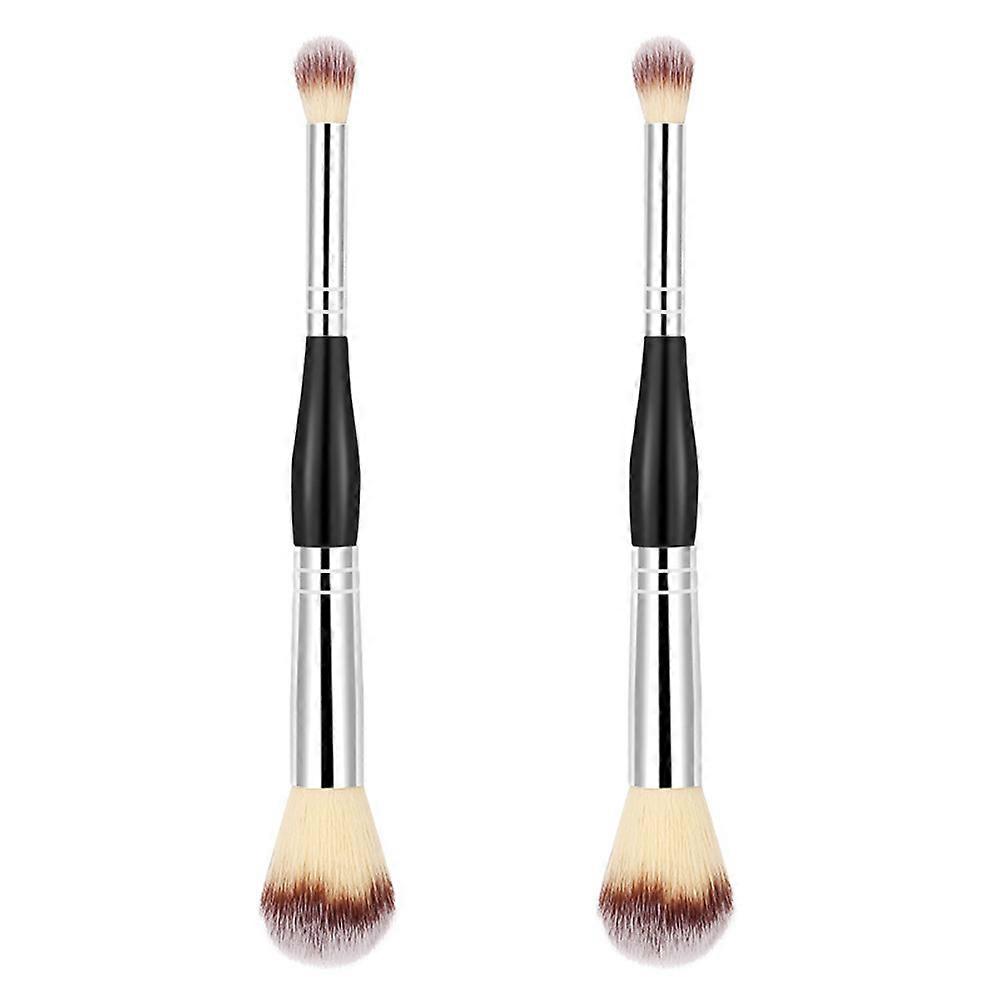 2pcs Soft Powder Makeup Brush Set for Blush & Highlighter – Fluffy Blending Applicator for Daily & Travel Use – Includes Bag