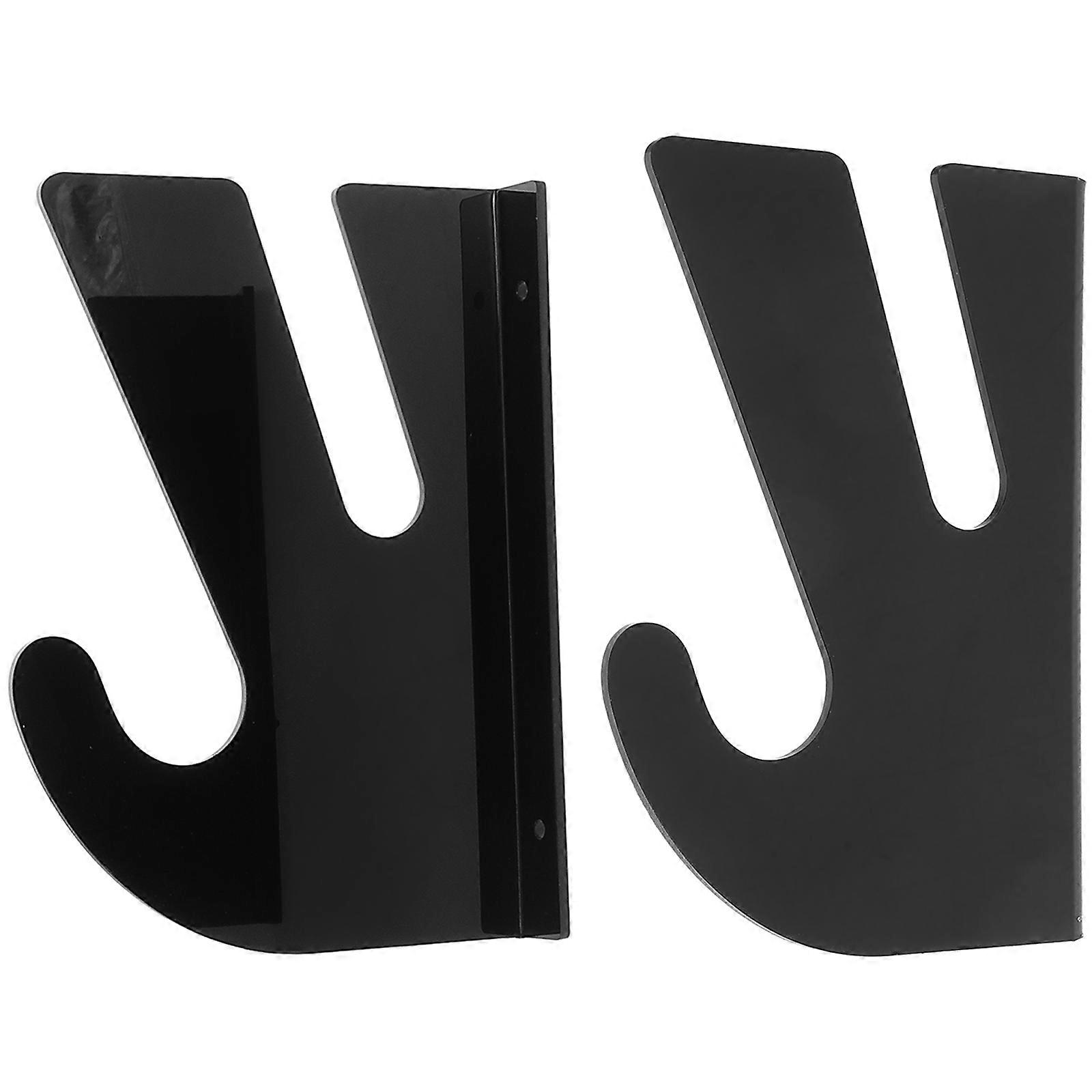 Wall Mounted Skateboard Rack Double Layer Design Black Skateboard Storage Stand Versatile 1Set