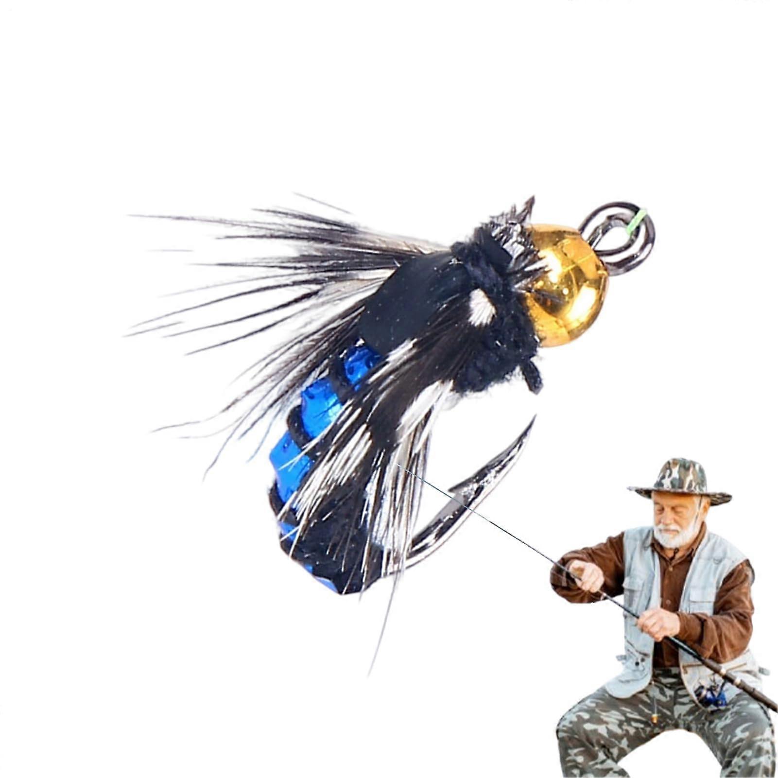 rooster tail spinner bait, artificial trout bait with hooks  fishing accessories for river creek lake trolling casting shallow water blue