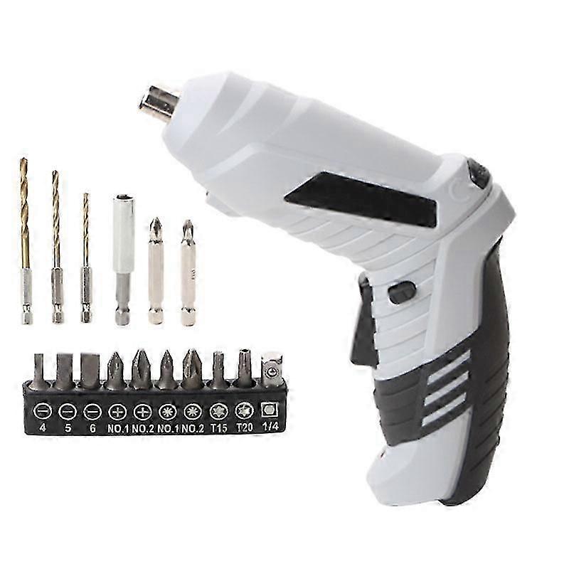 Cordless Drill Driver Screwdriver - USB Charging 2-Direction Rotation LED Lamp