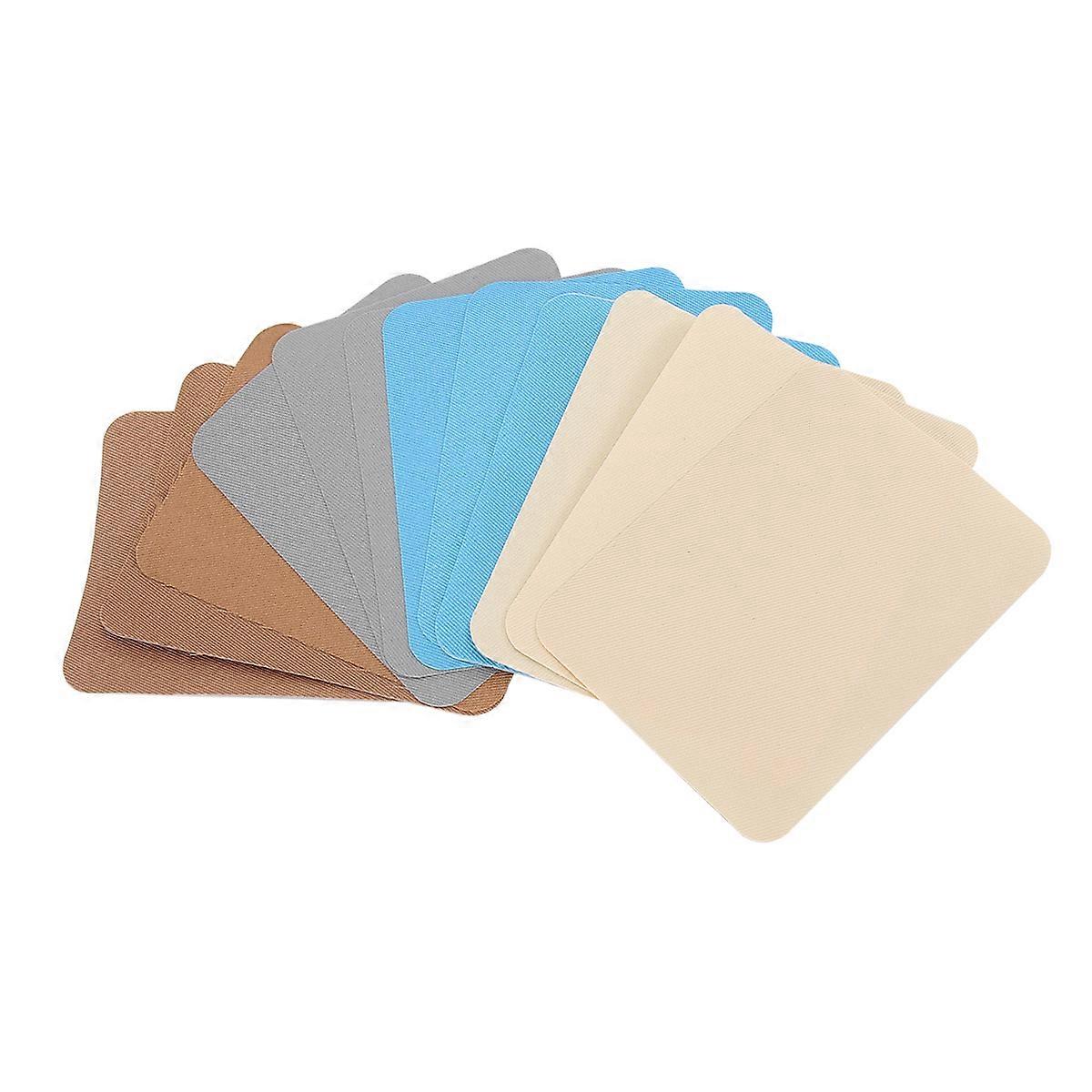 Iron On Repair Patches for Jeans Rectangular Diy Projects Yellow Cotton 12.5x9.5cm 12Pcs