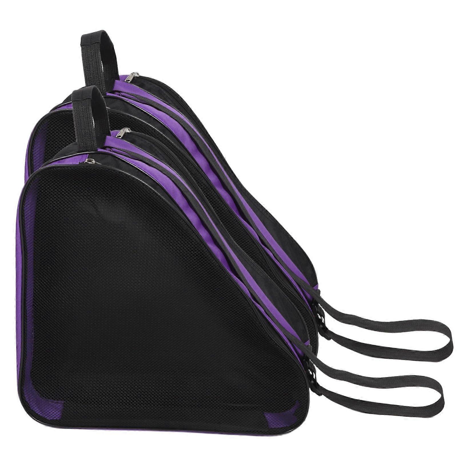 2 pieces roller skate bag, large capacity, storage bag for skating shoes with multiple compartments, skates shoe bag