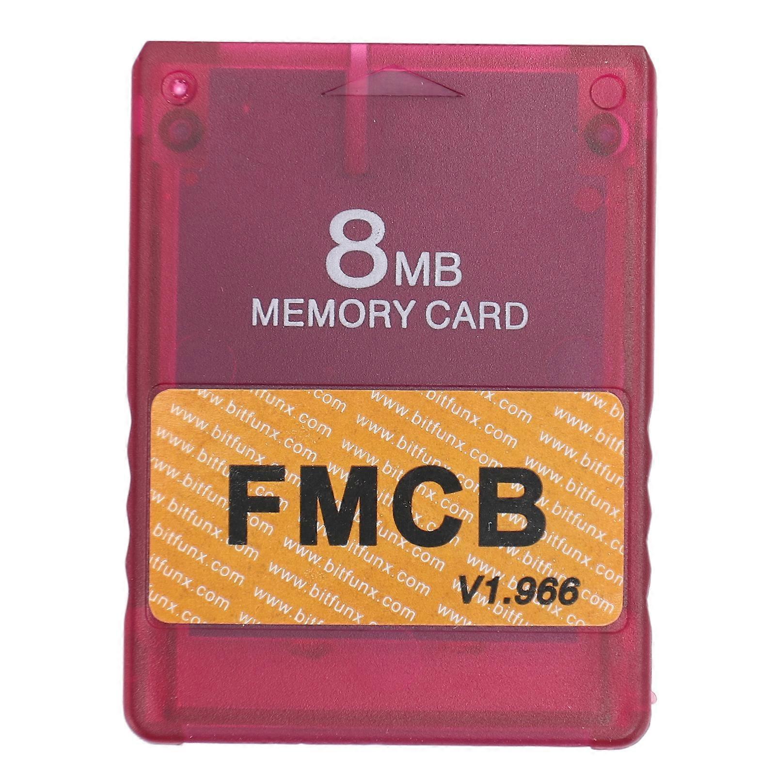 V1.966 OPL HD Loader Console Memory Card Game Boot Program Transparent Case Transparent Red 8MB