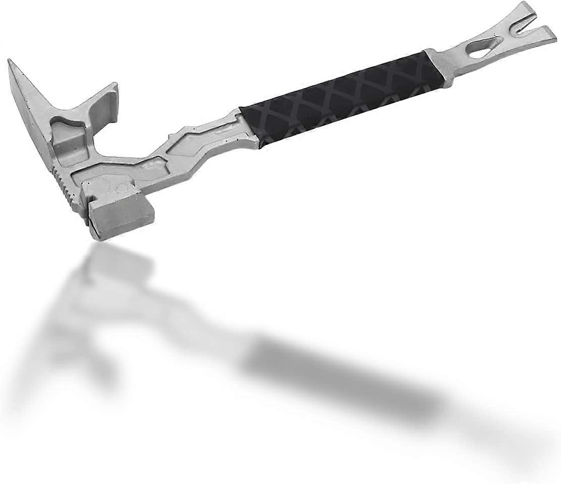 15" Manganese Steel Demolition Bar - 5-in-1 Pry/Hammer/Chisel/Wrecker/Nail Puller | Heavy Duty Construction Tool