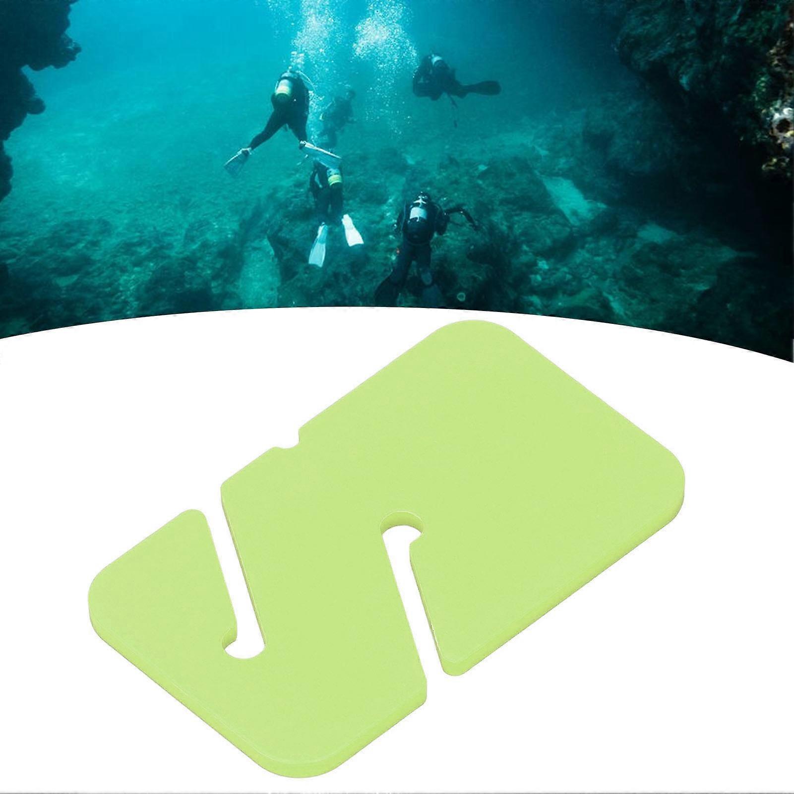 4PCS Scuba Choice Cave Diving Line Marker Compact Easy Visibility Wreck Diving Line Marker Rectangular Fluorescent Yellow 