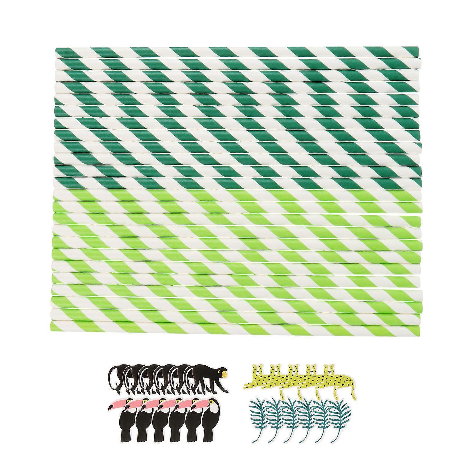 Adorable Paper Straws for Table Suitable Length Sturdy Material 48Pcs