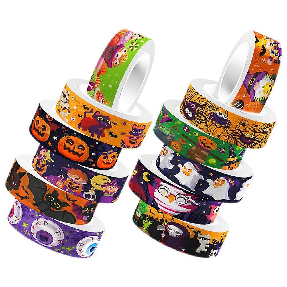 Halloween Tapes Multi-Colored Decorative Crafting Tape For Diy Projects 12 Rolls