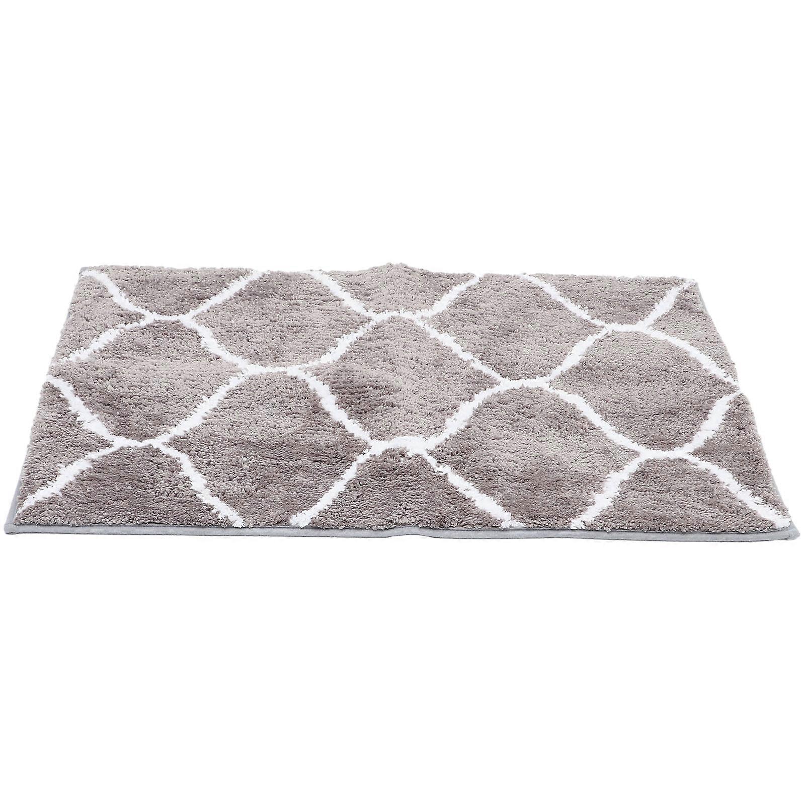 Bath Rug Polyester Bathroom Carpet Absorbent Non-Slip For Homeowners 80.00X50.00X1.50CM 1Set
