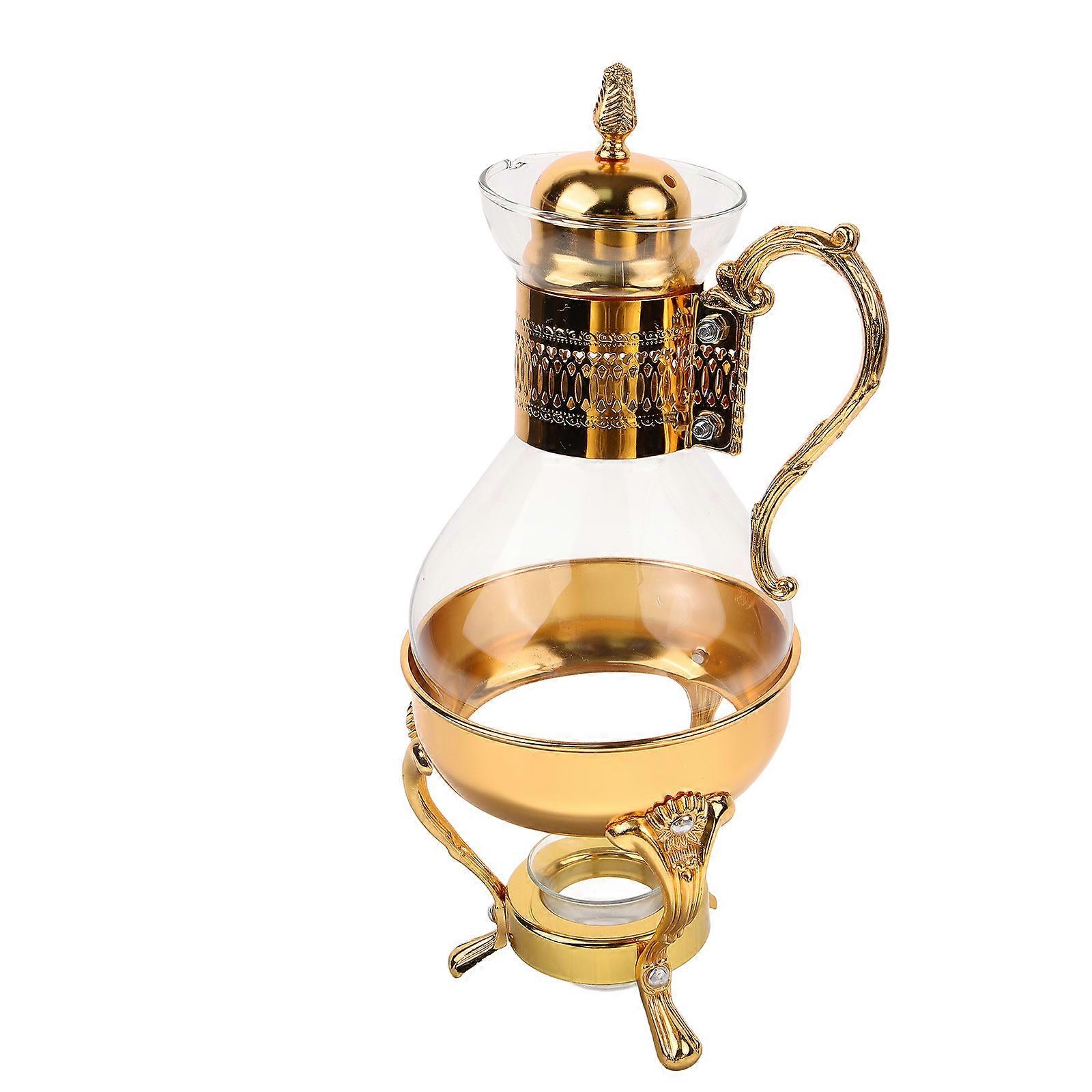 Antique Arabic Glass Coffee Pot Set with Cups and Tray Vintage Middle Eastern Style Teapot for Tea Service
