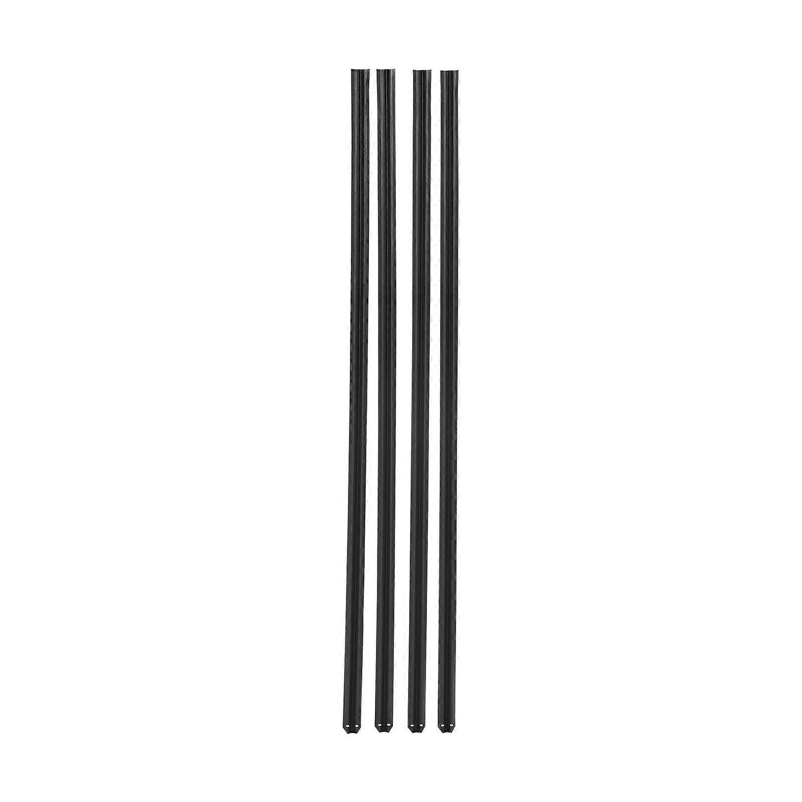 Bottom Locking Privacy Slats, Single-Wall Vertical Bottom-Locking Slats for Chain-Link Fence, High-Density HDPE Chain Link Slats, Black
