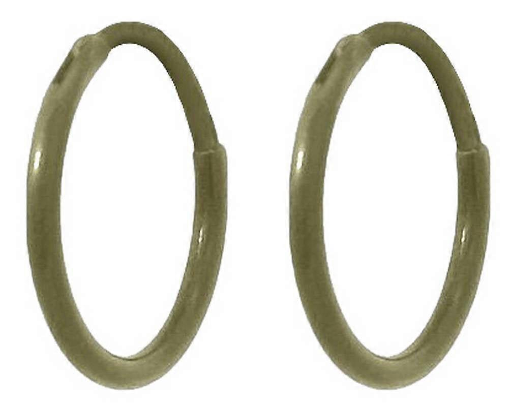 Ti2 Titanium Small Full Hoop Earrings - Tan