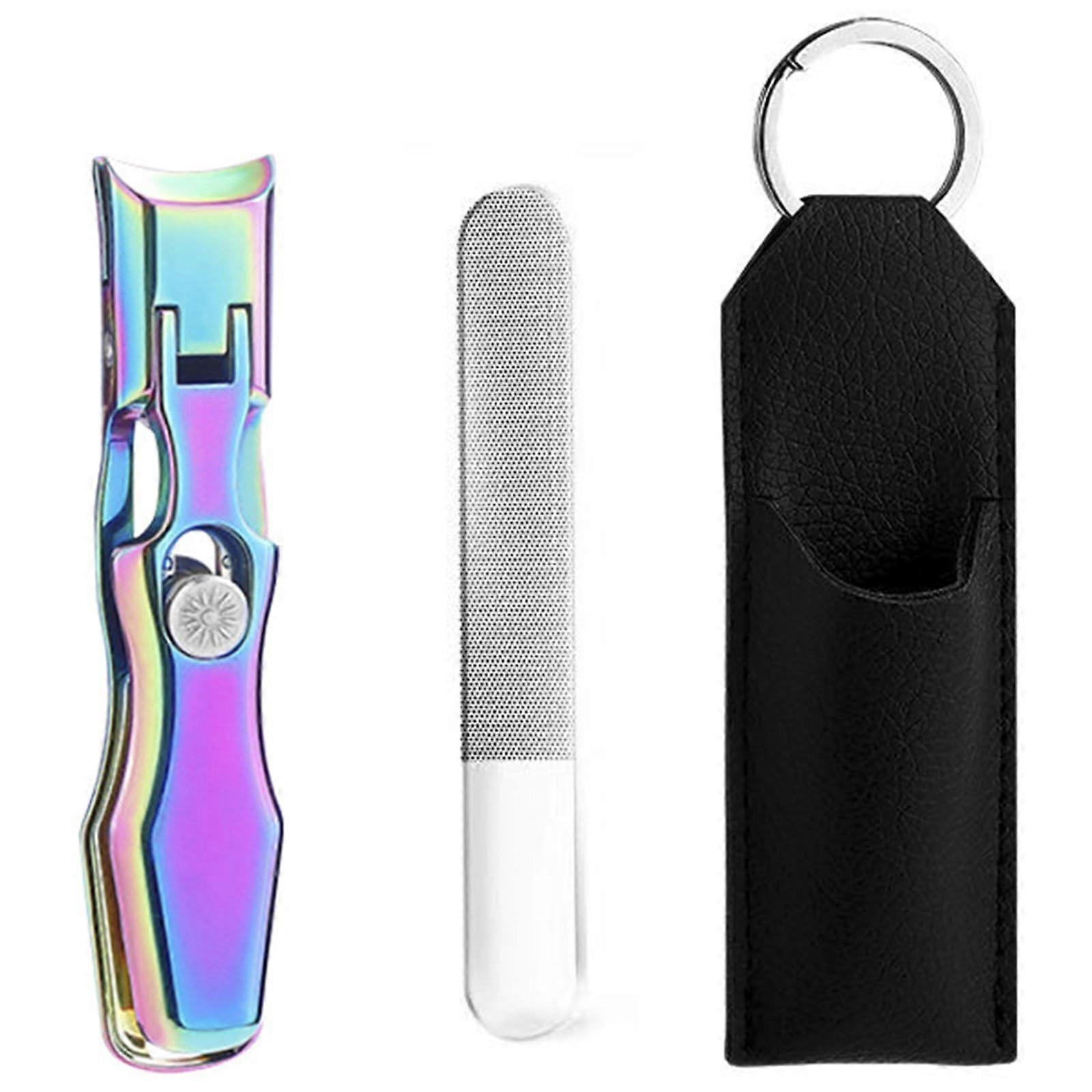 Stainless Steel Toenail Clipper with Nail File, Large Opening Nail Clipper for Daily Use
