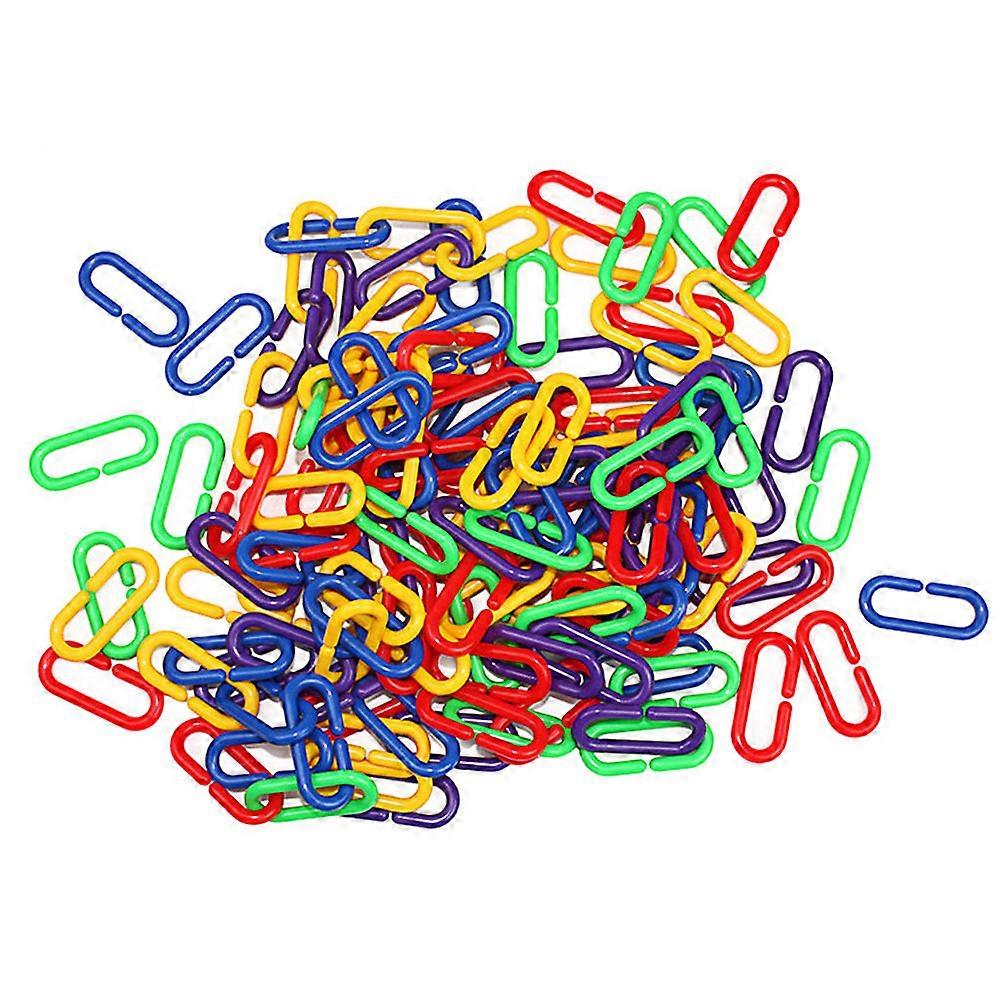 200 Pcs DIY Plastic C clips Hooks Chain Links Parrot Bird Toys