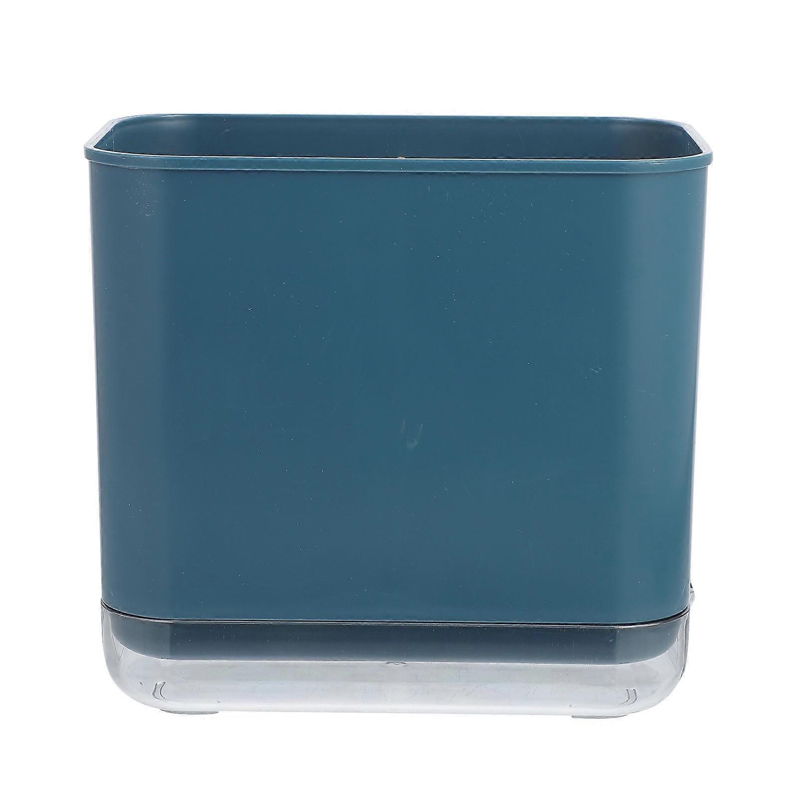 Chopstick Holder Case Draining Kitchen Organization Blue 15X14X10.2CM Square Simple Design 1Pack