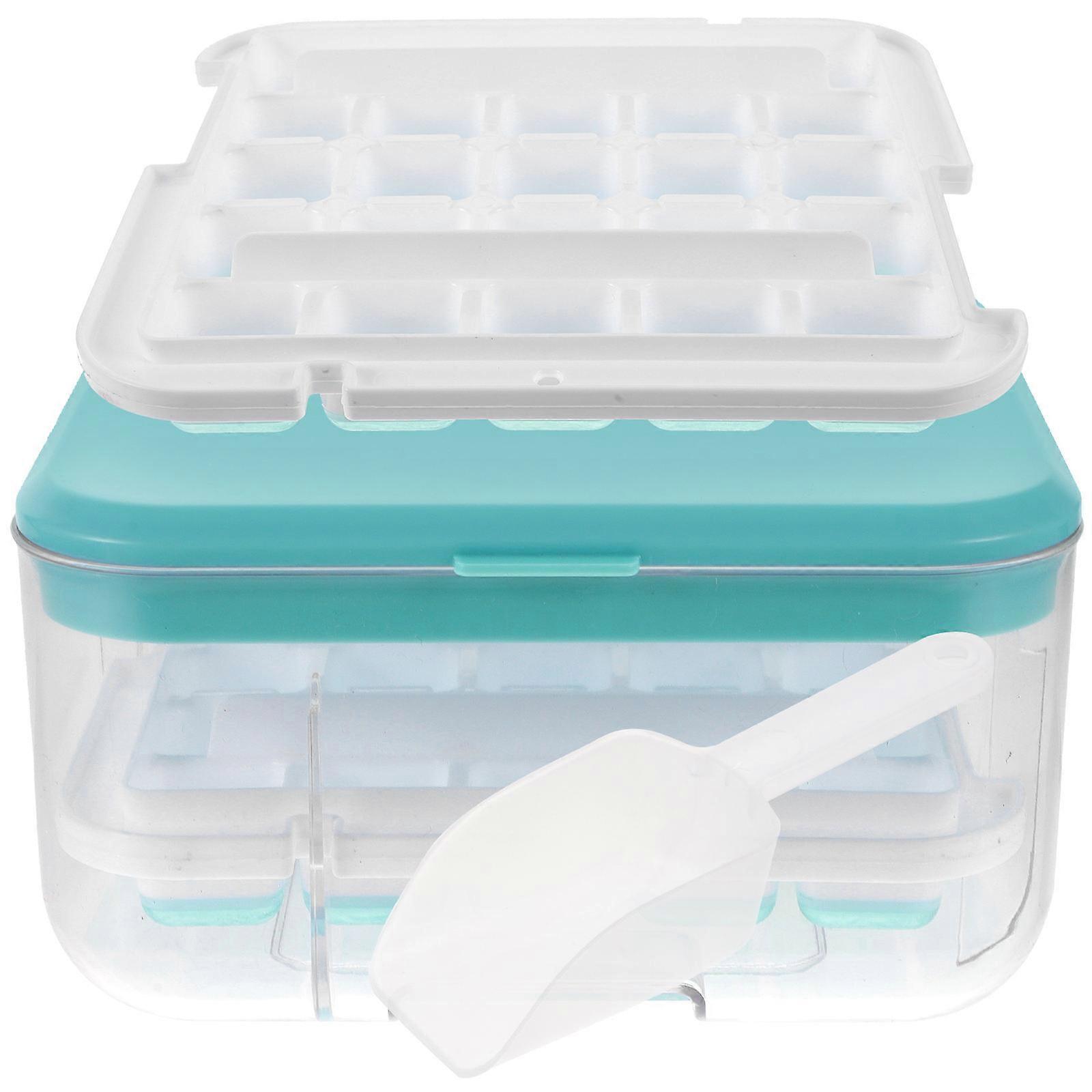 Double Layer Silicone Ice Cube Mold Tray for Freezer – Easy DIY Ice Making with Quick Release Design for Drinks and Cocktails