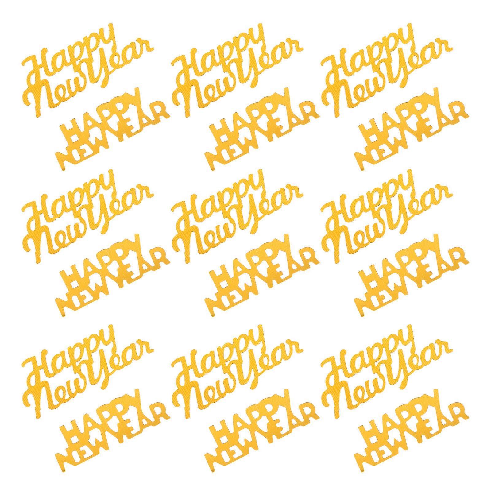New Year Confetti Golden Plastic for Decoration Create Warm Atmosphere Party Background 4 Packs