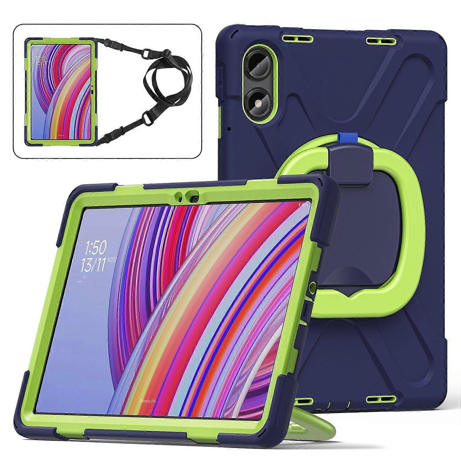 Silicone PC Tablet Case For Xiaomi Redmi Pad Pro 12.1 - Navy Blue Lime
