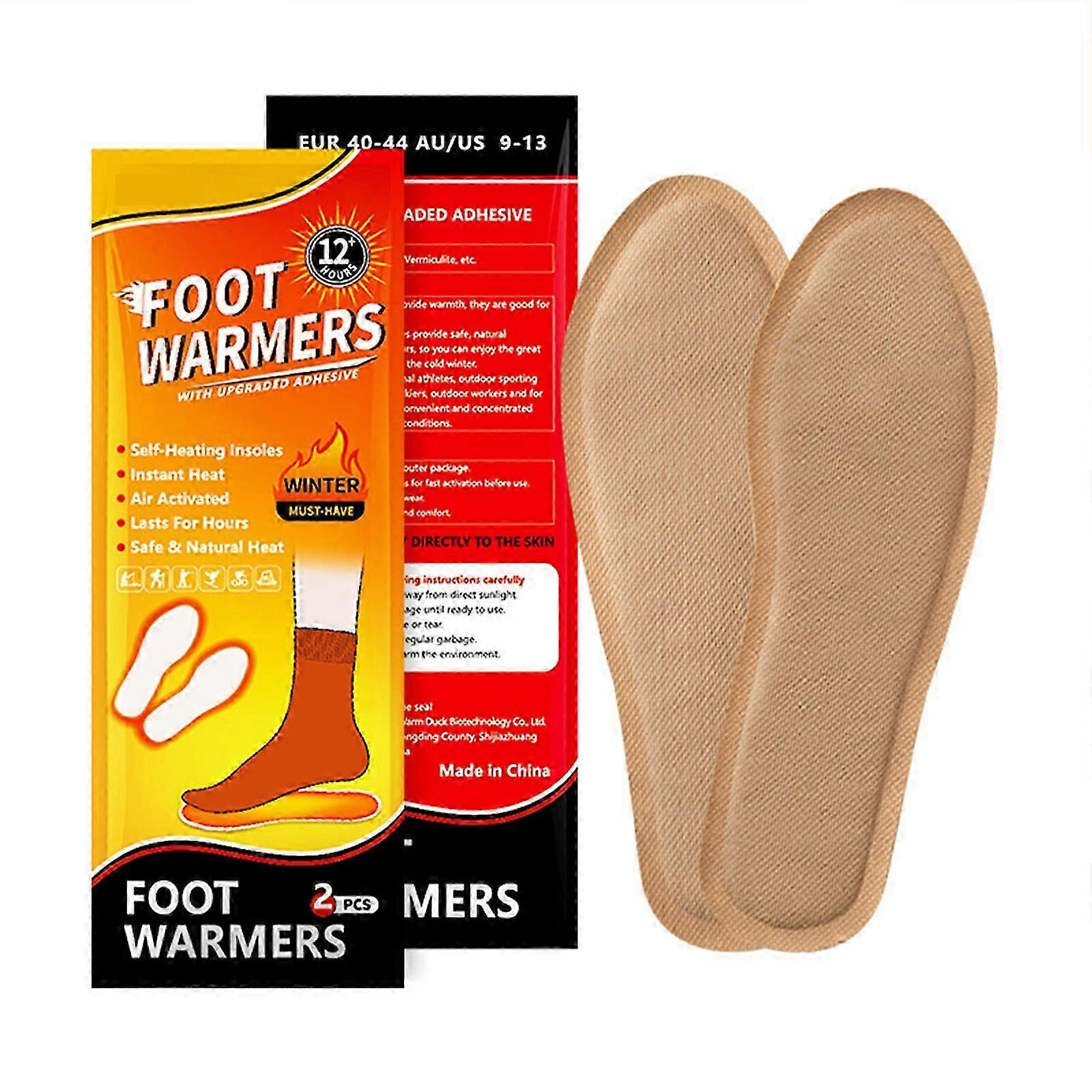 Foot Warmer 2pairs, Thermal Insole, Comfortably Soft Heated Foot Heater Adaptable to All Types of Shoe