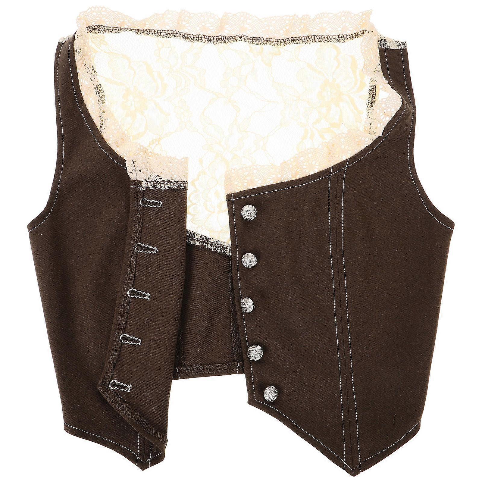 Here's a refined and appealing product description for the **Brown Lace Corset Vest**:
### **Brown Lace Corset Vest for Women – Soft, Breathable,