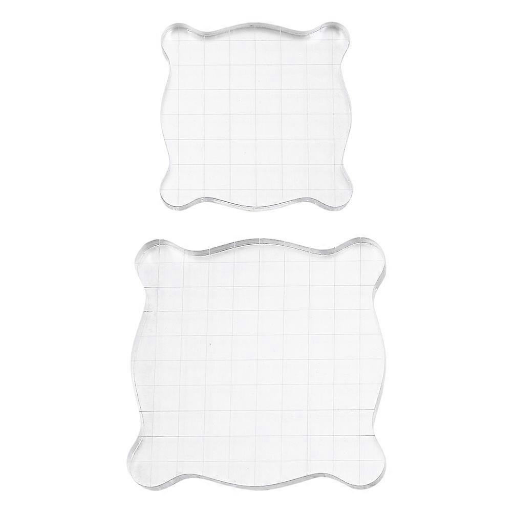 Transparent Acrylic Stamp Blocks Set for Crafting, Scrapbooking, and Card Making – Easy to Clean DIY Stamp Tool Accessories