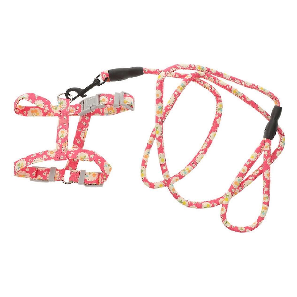 Cat Leash with Adjustable Harness for Secure Escape Prevention and Comfortable Walking Experience