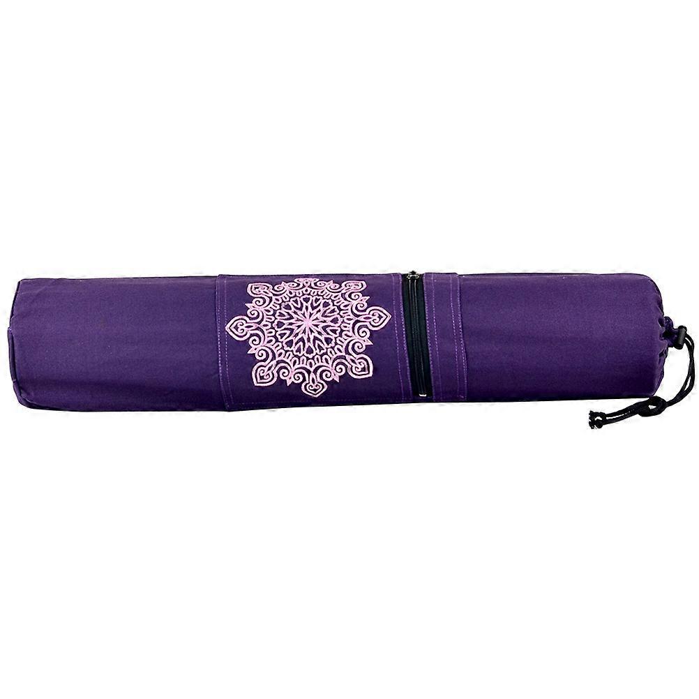 Shoulder Printed Canvas Bag Zipper Head Design For Gym Sports Travel Purple Durable 1Pcs