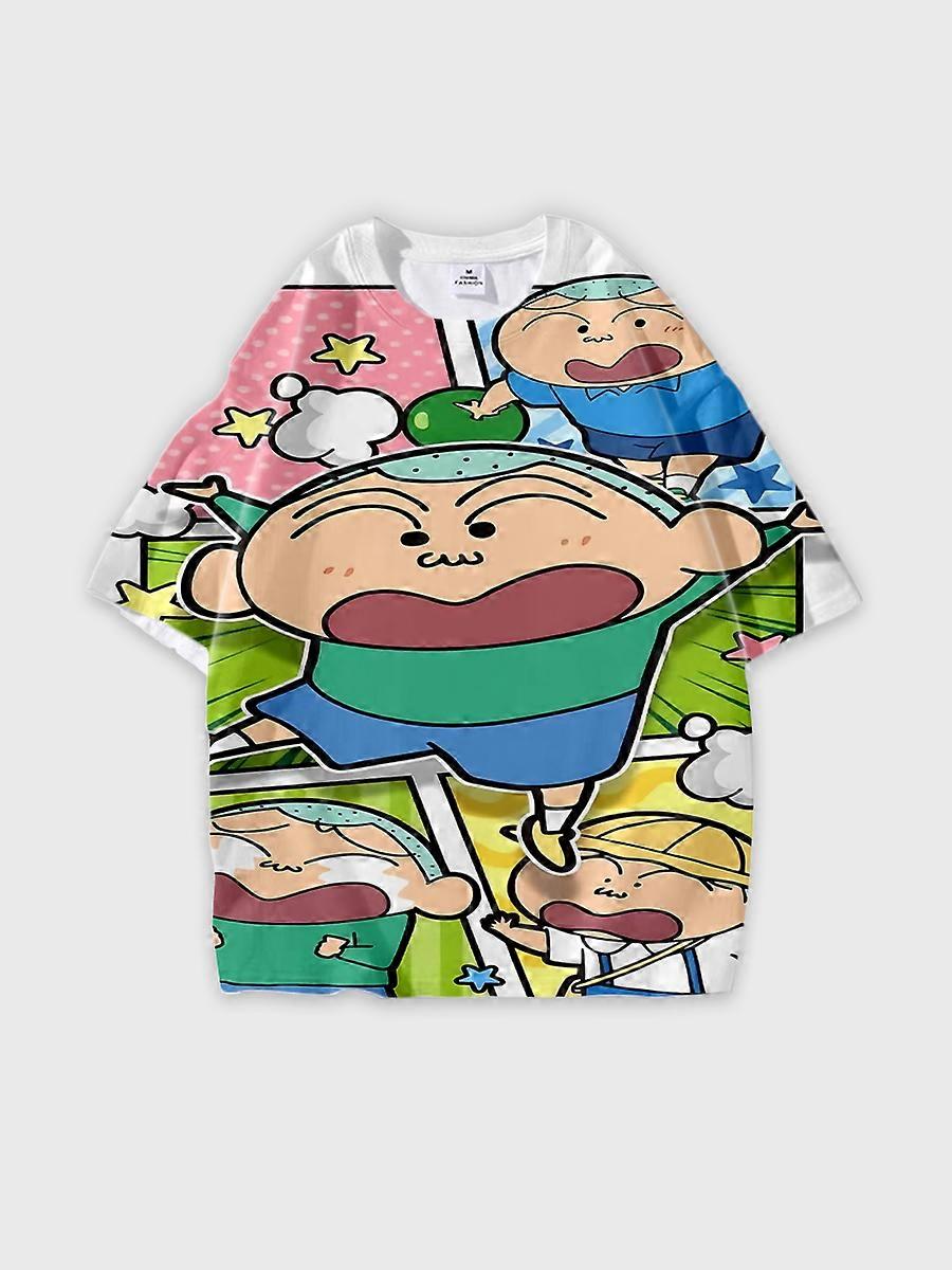 T-shirt round neck Pattern loose short sleeve JW1763