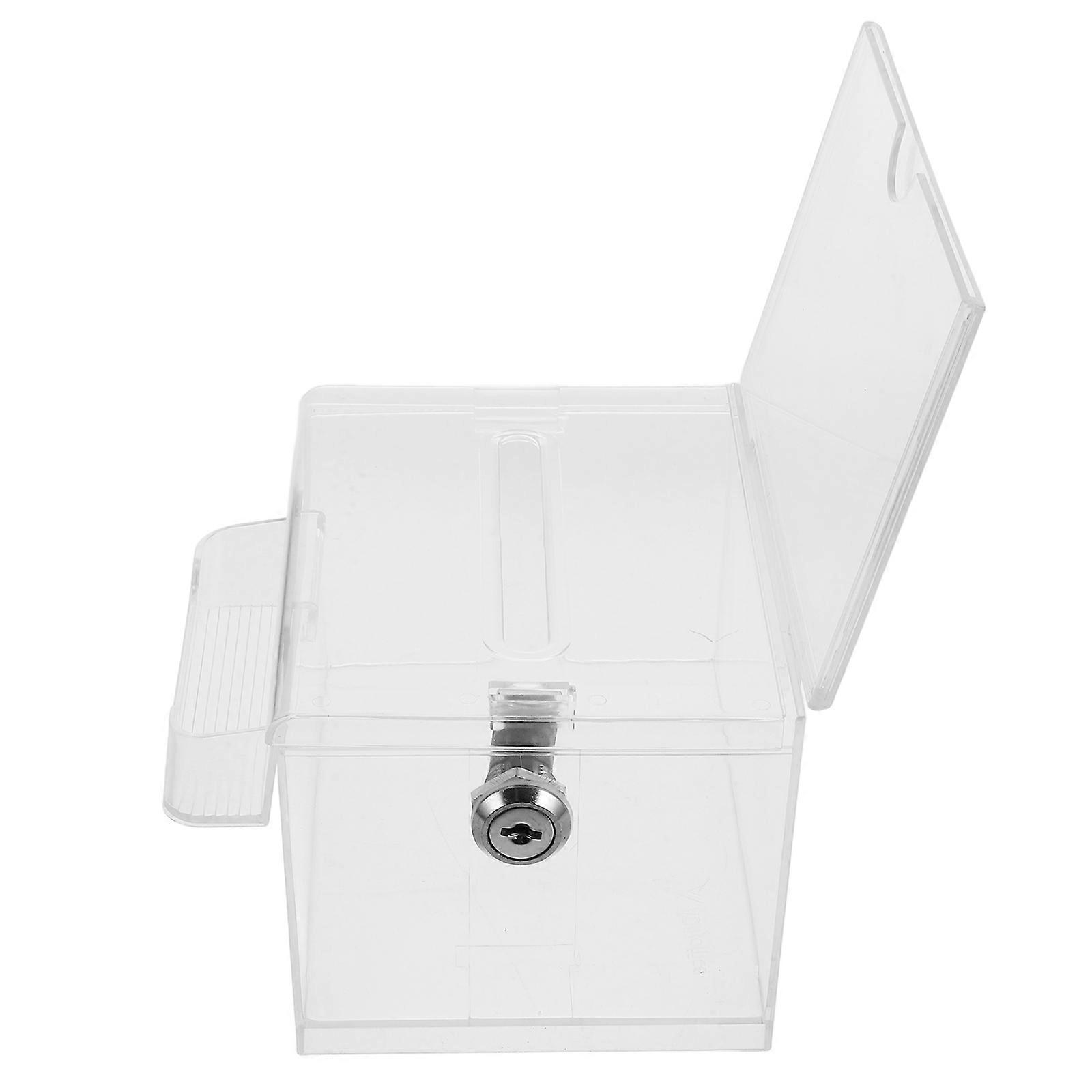Clear Acrylic Voting Box Lock – Transparent Suggestion, Donation and Ballot Case for Fundraising, Meetings, Exhibitions and Multi Purpose Voting Use