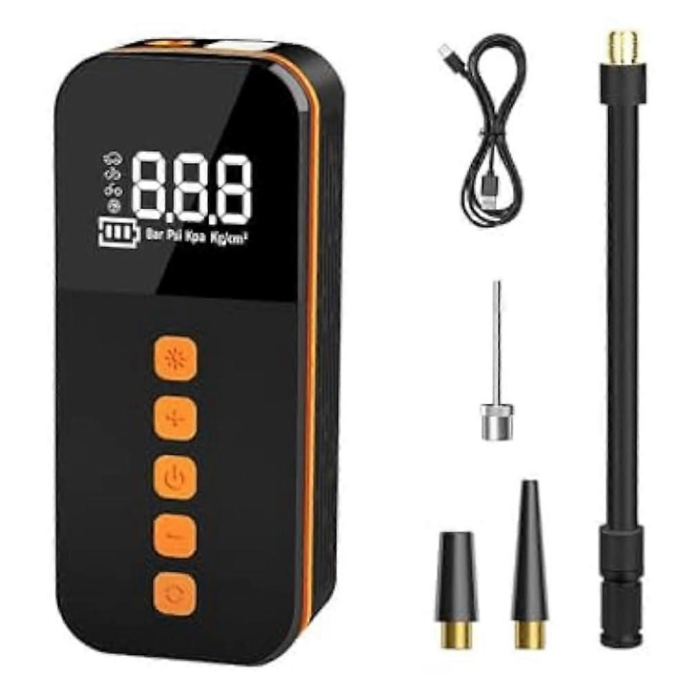 Intelligent Car Tyre Pump - Portable Digital Display Inflator with LED Light for Cars, Motorcycles, Bicycles, Sports Balls