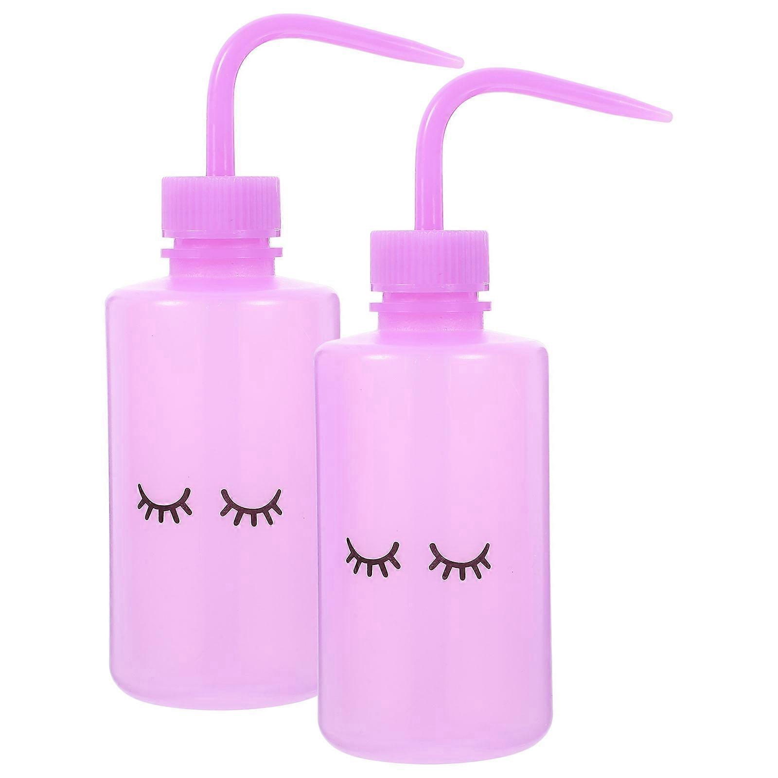 2pcs Eyelash Wash Squeeze Bottles, Lightweight Reusable Lash Cleaning Bottle with Narrow Tip for Eyelash Extensions and Precise Cleaning