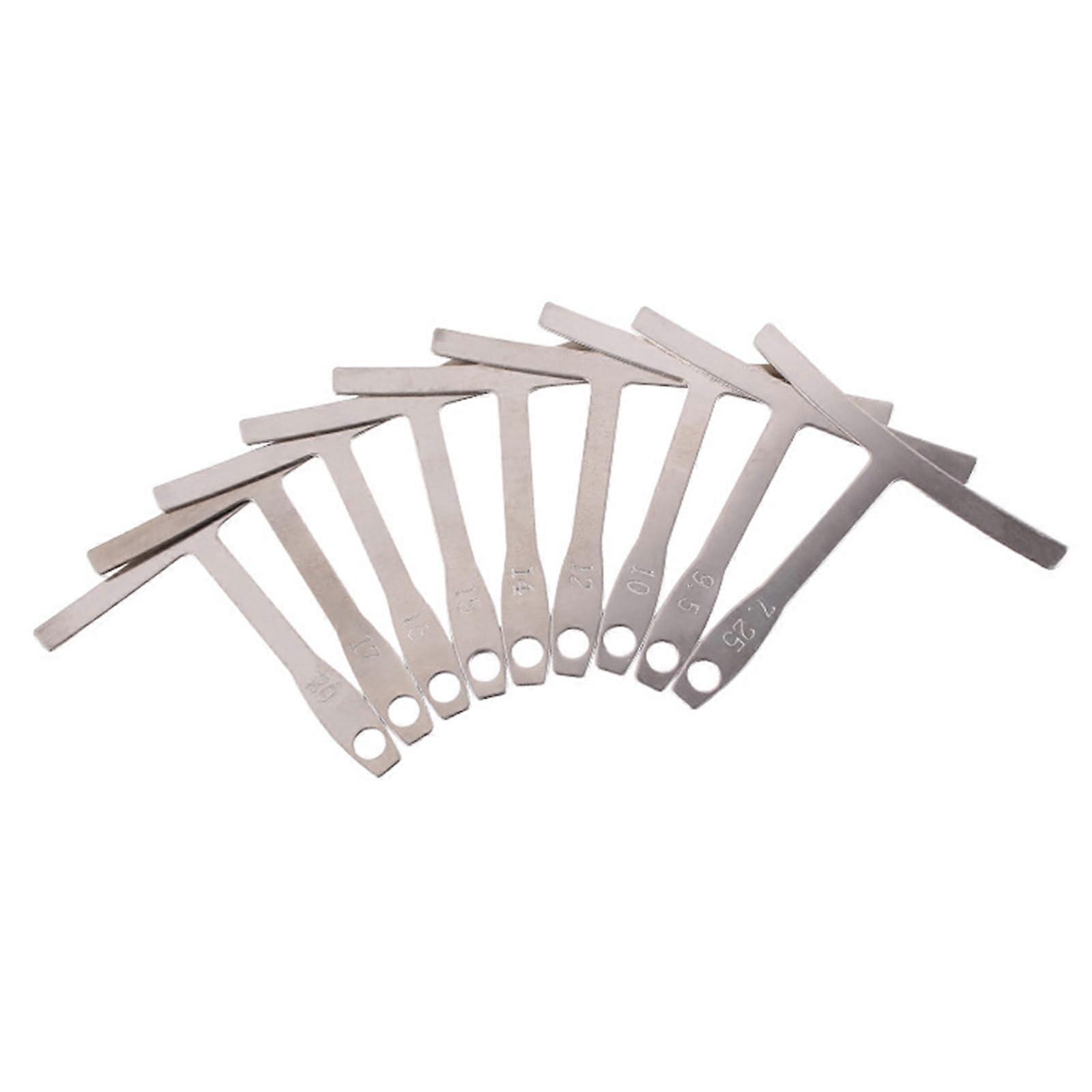 9piece understring radius gauge guitar tool ruler for guitar and bass setup, luthier tools, easy to use