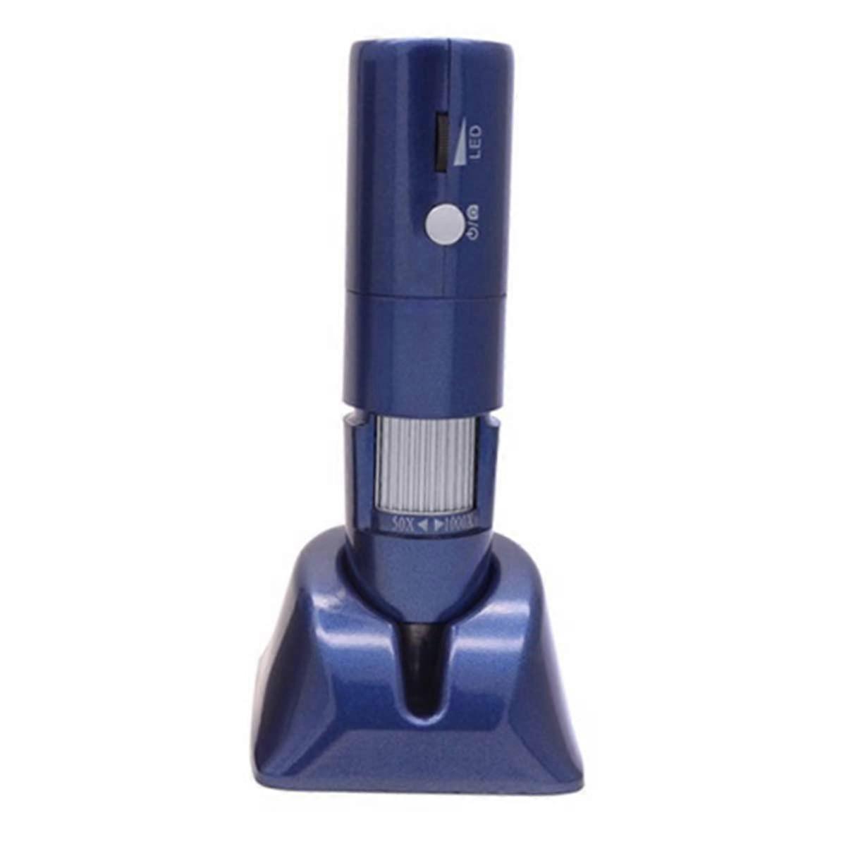 Microscope 1-Piece Portable Digital Microscope Blue 2 Million HD Pixels 50-1000x Magnification