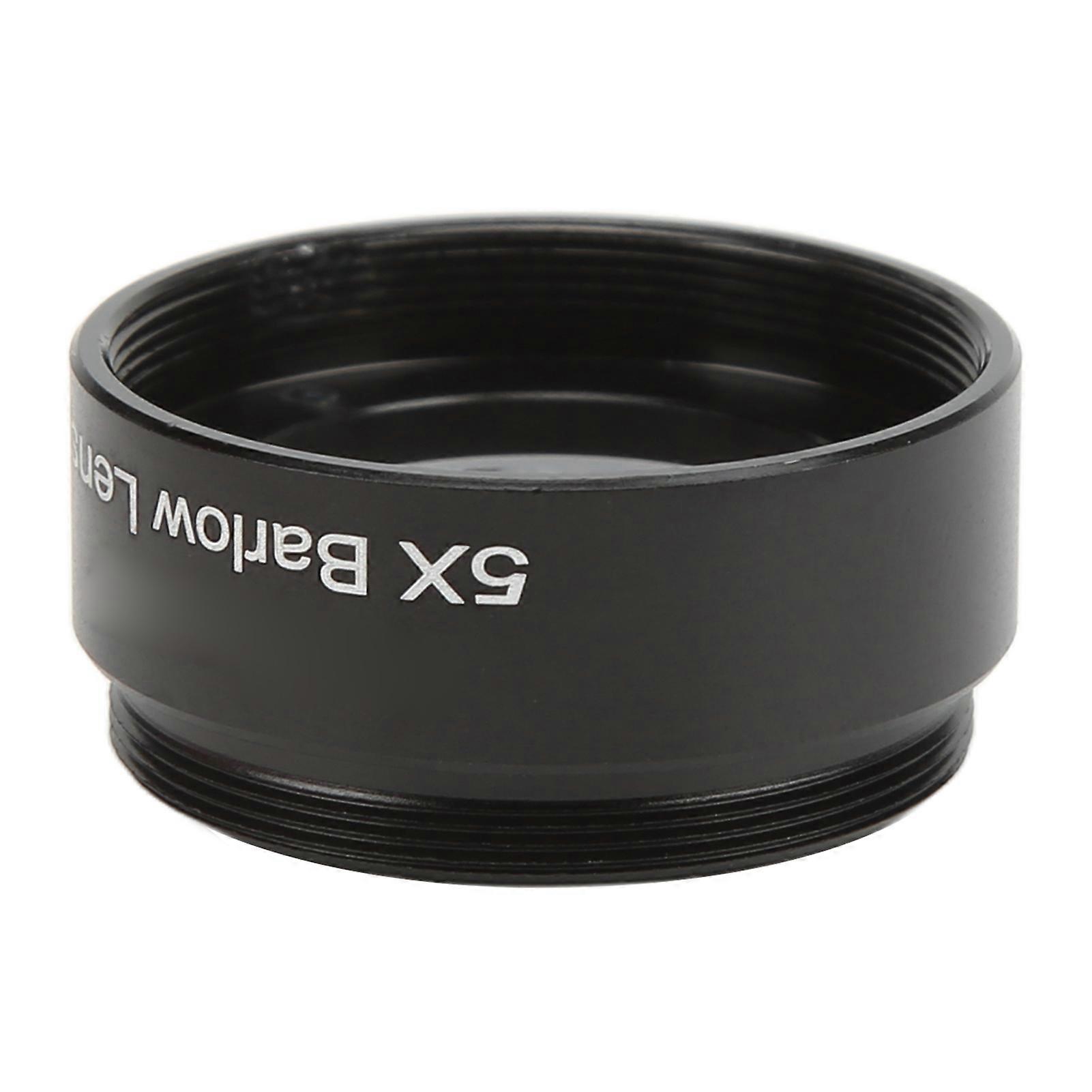 5X Barlow Lens M28.6 Threaded Interface Stereo Microscope Auxiliary Objective Lens 