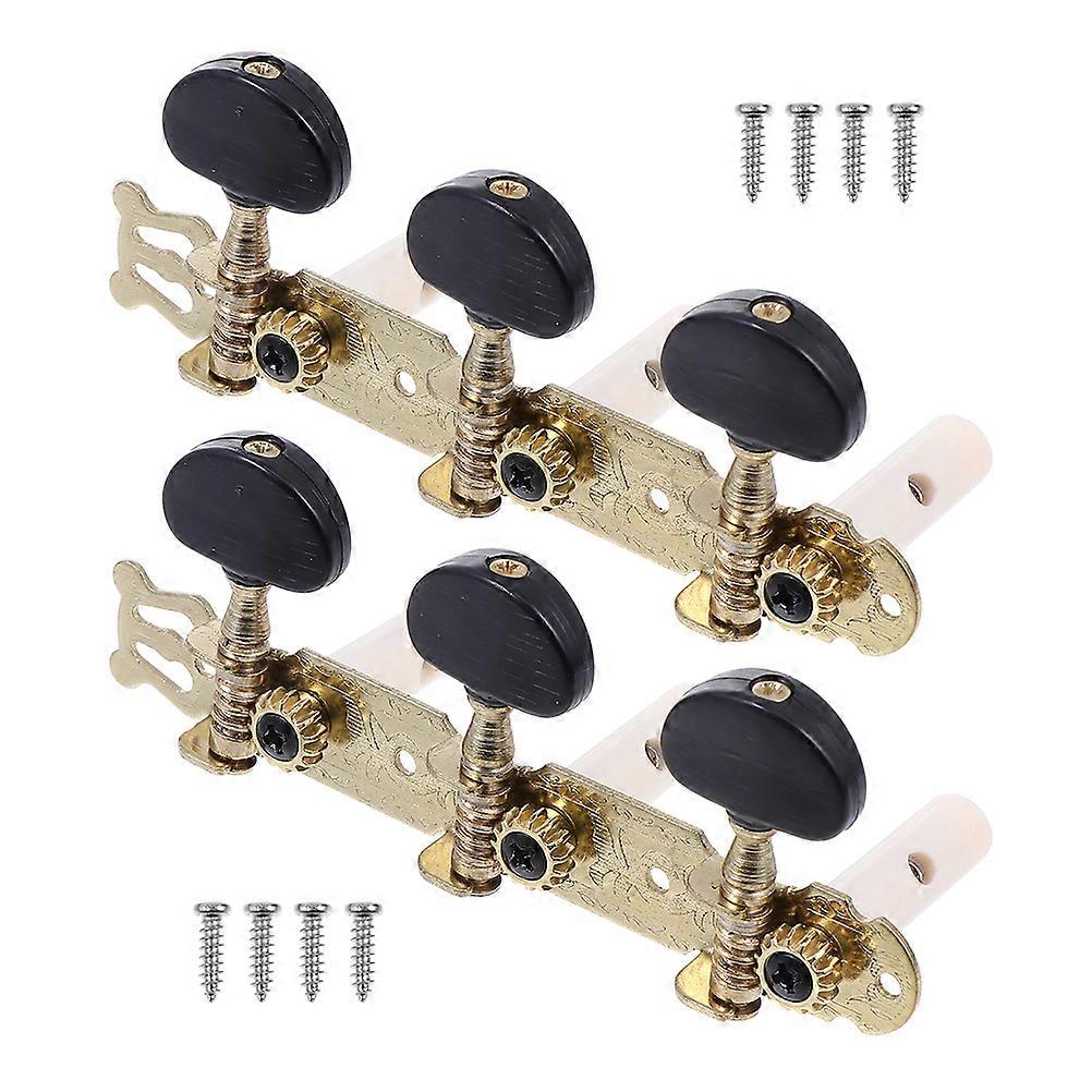 Professional Classical Guitar Tuning Pegs for Acoustic Guitars, Durable Black Finish Set for Enhanced Performance