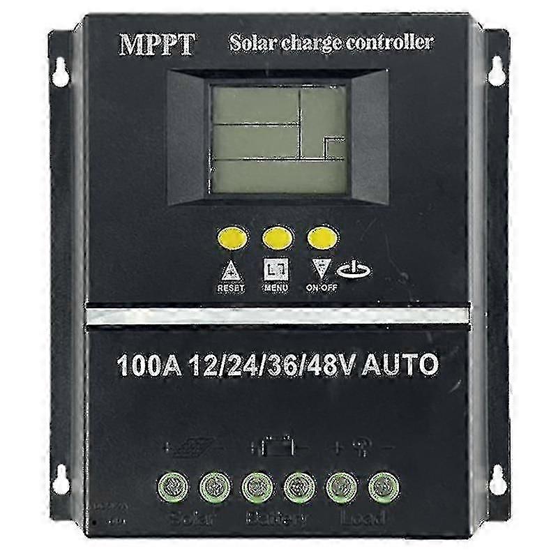 Pwm 100a 12v 24v 36v 48v Auto Solar Panel Charge Controller Solar Pv Battery Charger With Lcd Mppt