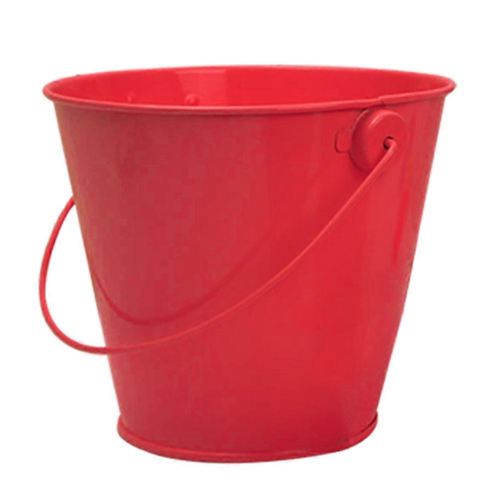 Candy Tin Box Mini Vaso di fiori con secchio in metallo per docce per bambini Bianco 6 pezzi