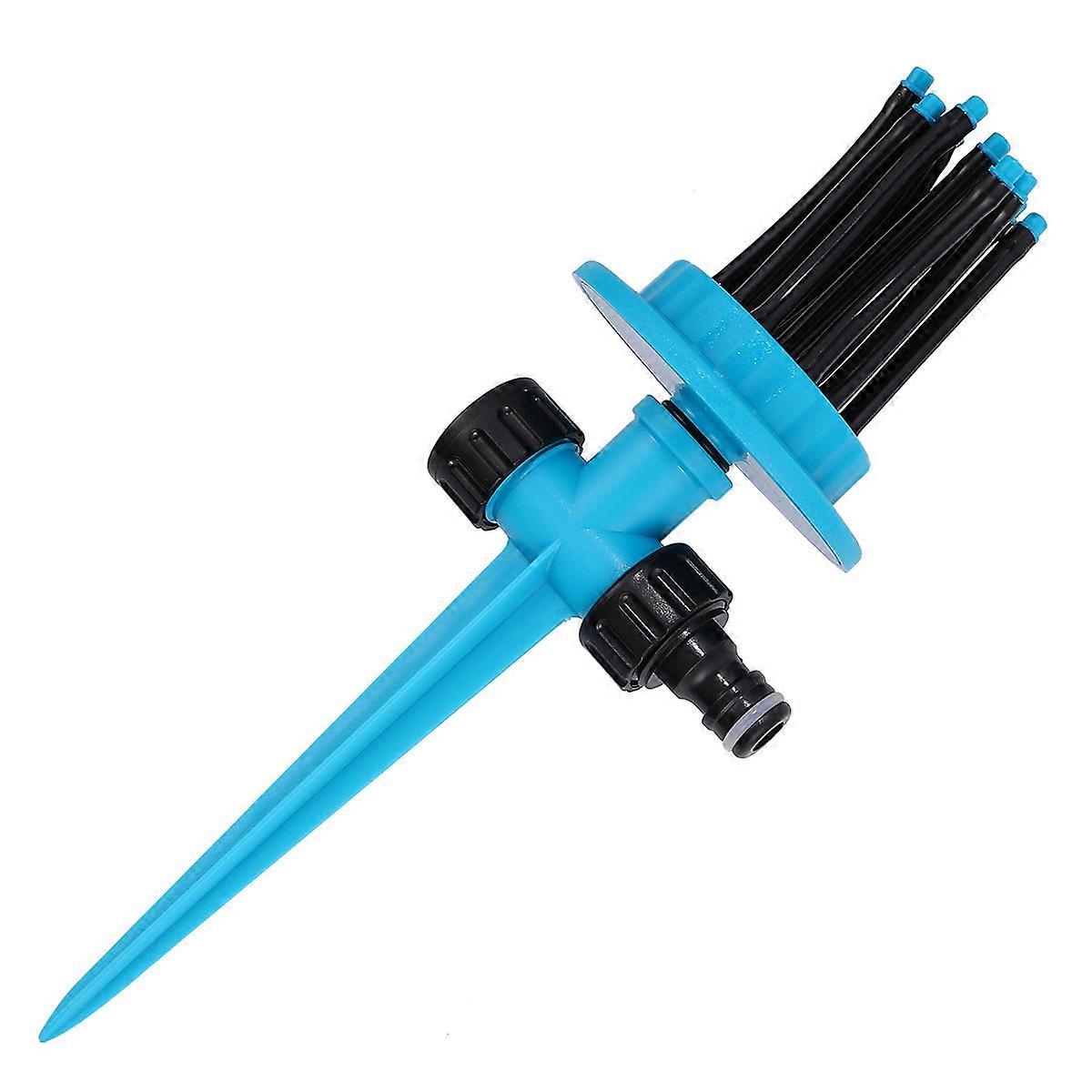 Blue ABS Automatic Watering Sprinkler for Gardening Use 360 Degree Rotating Efficient Lawn Irrigation