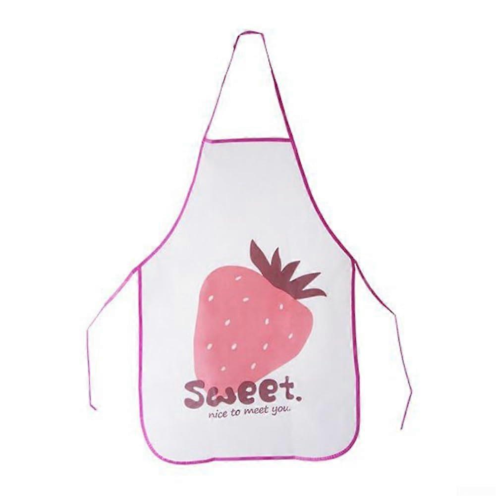 Water Resistant Adult Bib - Stylish Semi Transparent Design in Strawberry Color, Practical Choice for Easy Cleanup