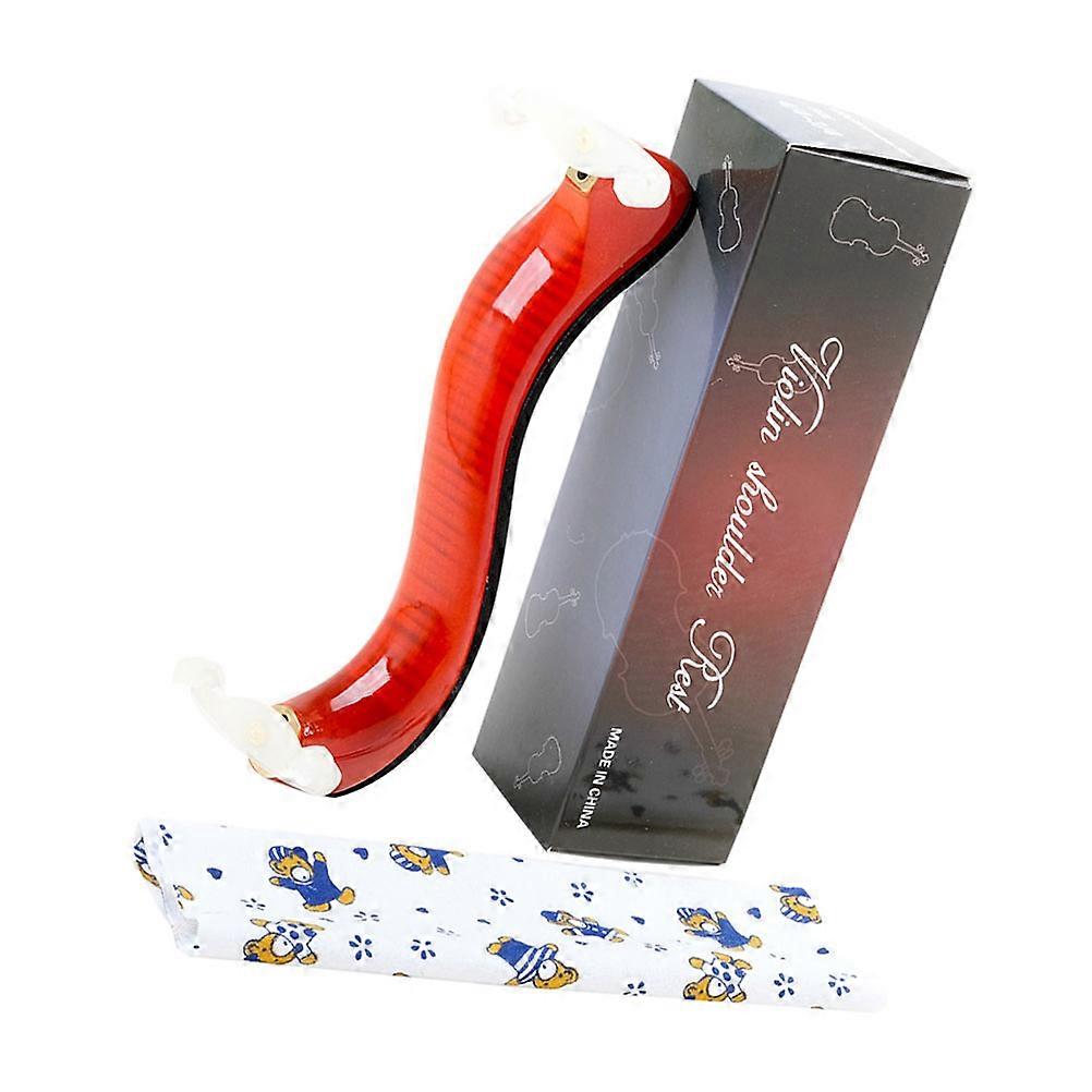 Violin Attachment Violin Shoulder Rest Fine Craftsmanship Comfortable Cushion Prevents Pressure Red 20.50X6.40X6.00cm 1 Set